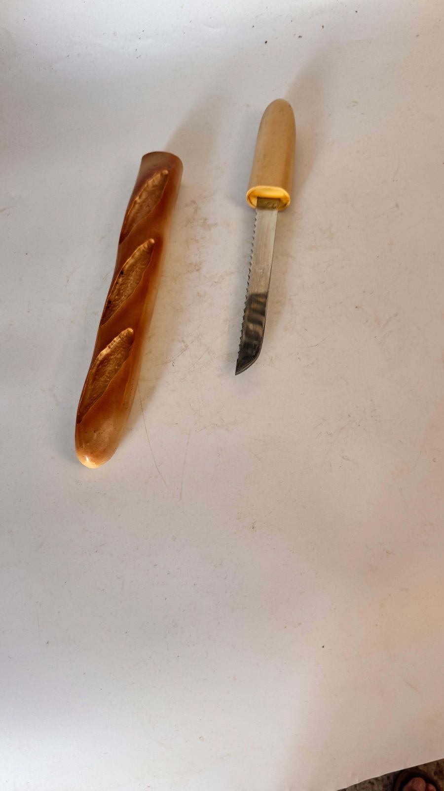 photo for sale French Baguette Knife – Wood & Metal Trompe L’œil – France, 20th Century