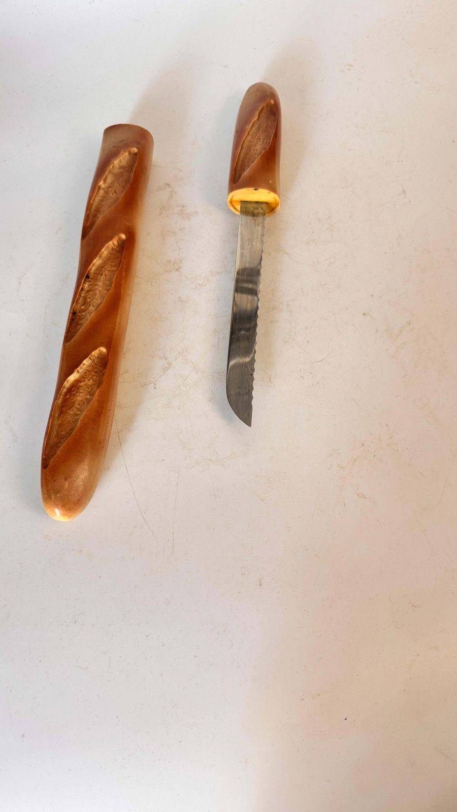 Home Decor French Baguette Knife – Wood & Metal Trompe L’œil – France, 20th Century photo