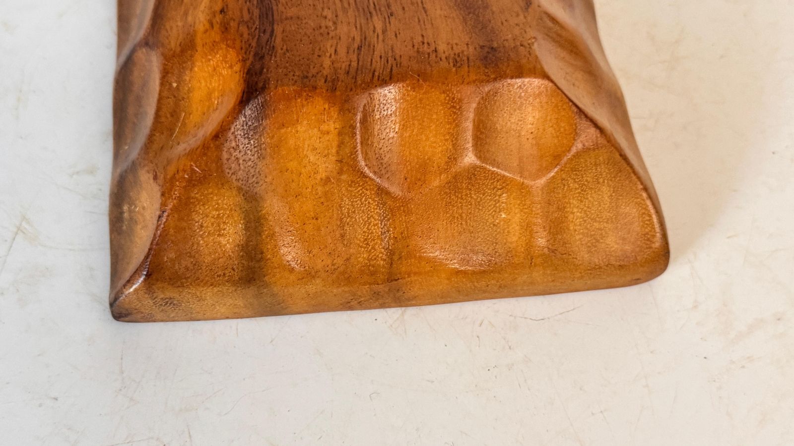 photo furniture Brutalist Carved Wood Vide Poche– In The Style Of Alexandre Noll France 1950