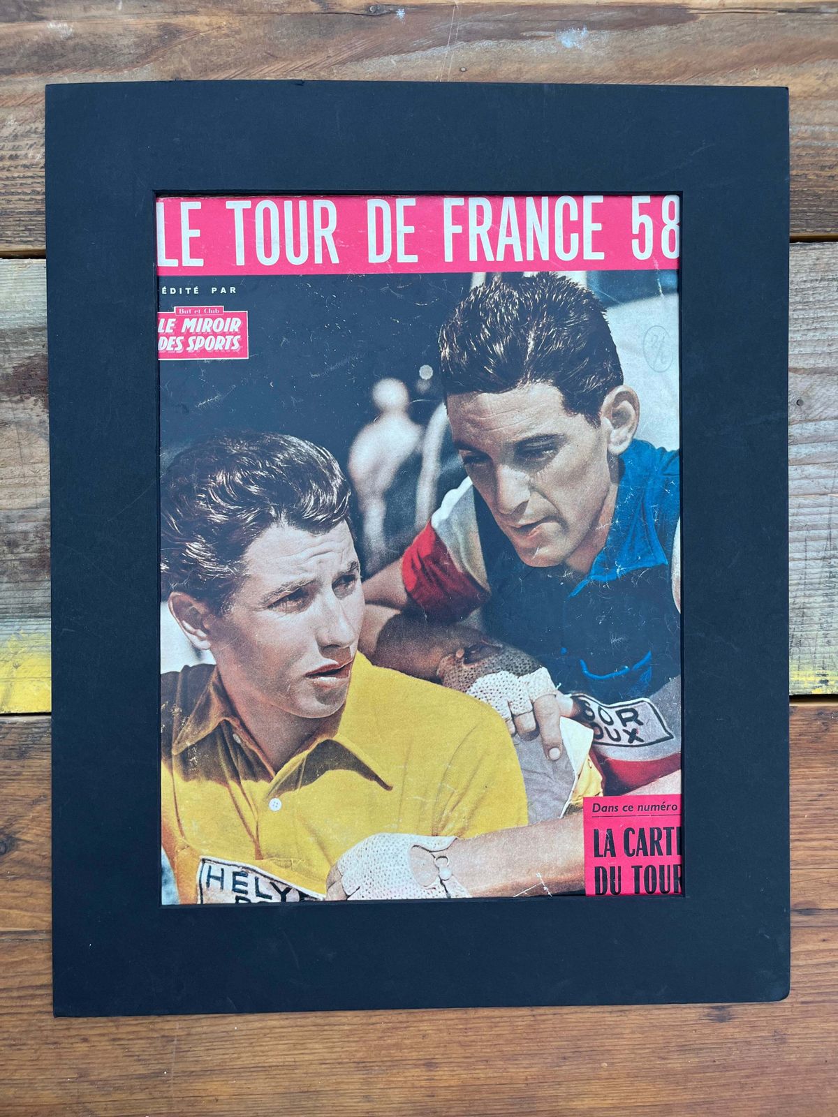 Vintage Tour De France Jacques Anquetil Vintage Cycling Poster 1958 photo for sale