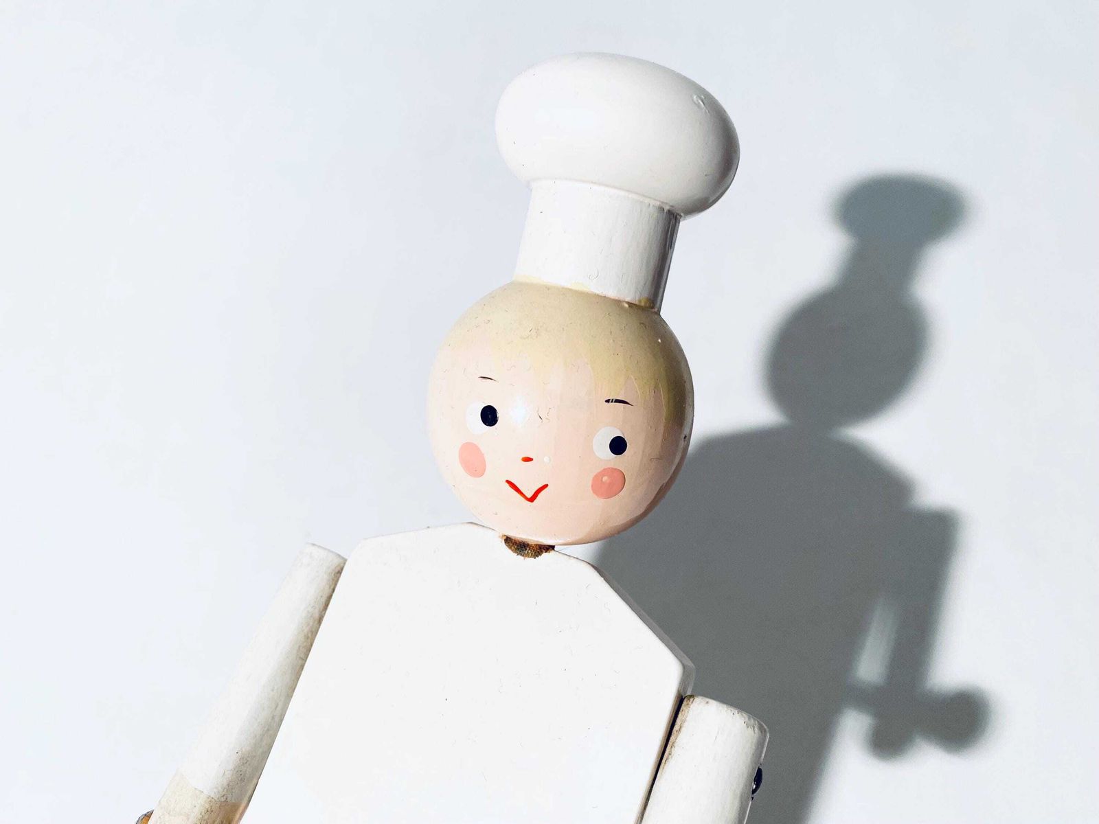Kay Bojesen Denmark Wooden Chef Kitchen Reminder / 1940s 1950s / Vintage Cooking Girl photo 130.0