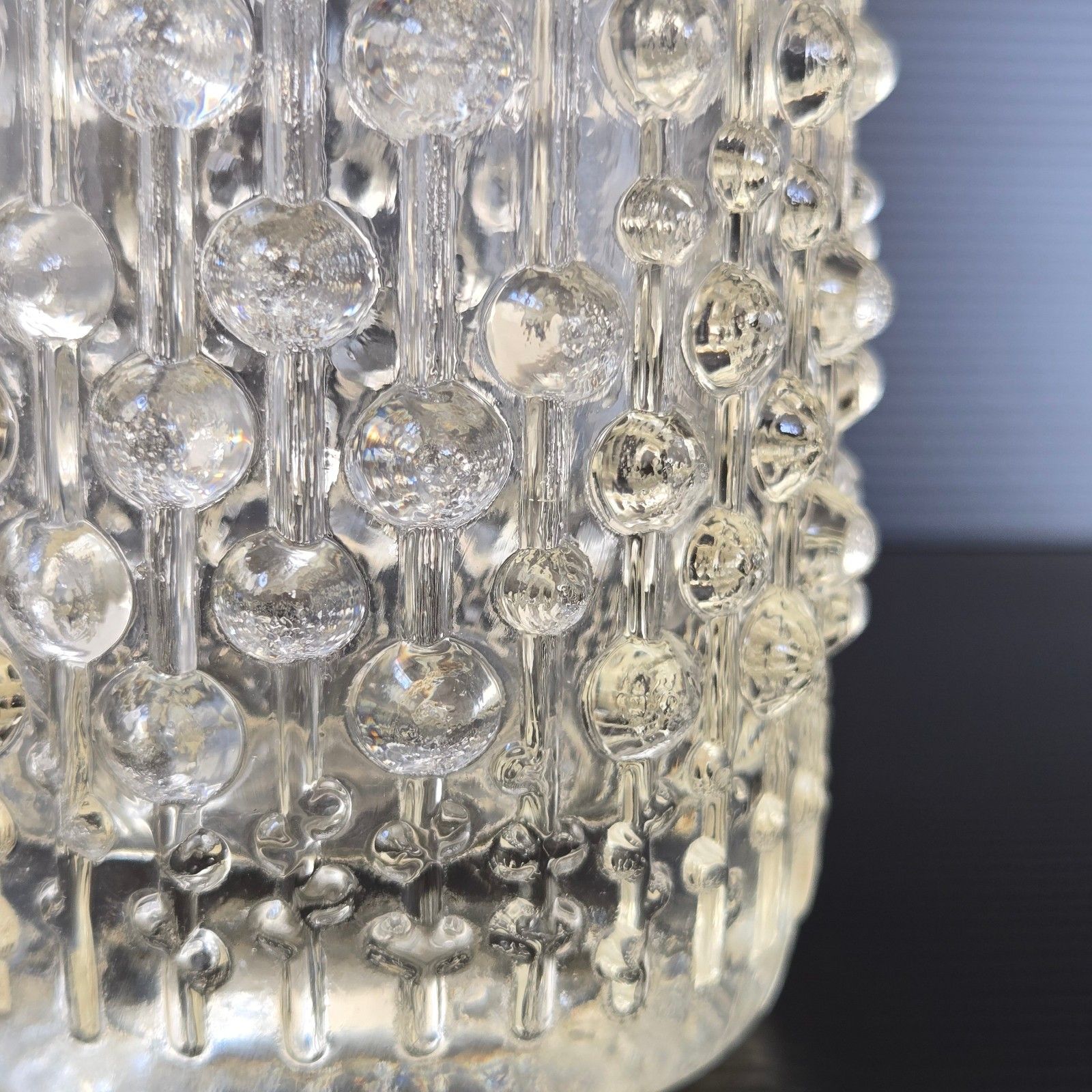 Vintage 1970s Frantisek Peceny 70s 1970s Candle Wax Look Glass Vase photo 100.0