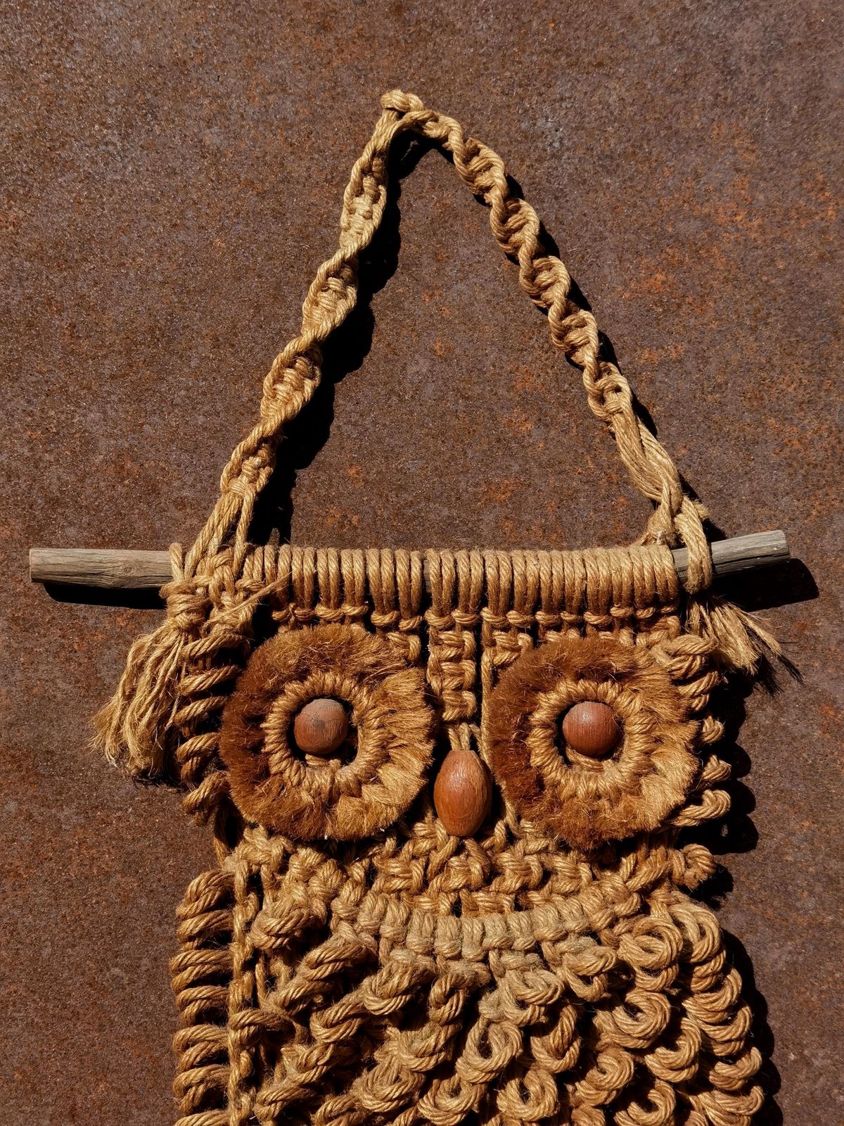 A Rustic Modern Brutalist Primitivist Animalist Owl Wall Sculpture France 1970 photo for sale