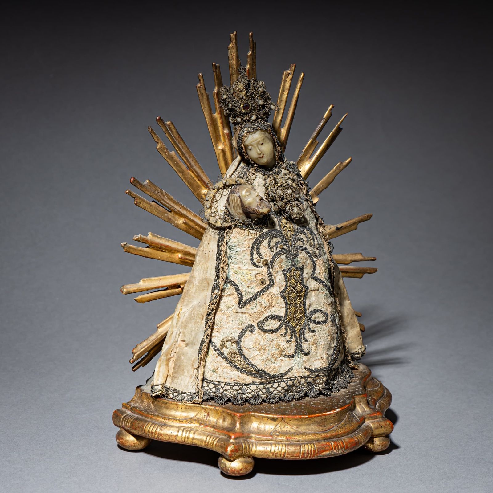 Baroque Wax Figure Of The Madonna, Germany, 18th Century photo for sale