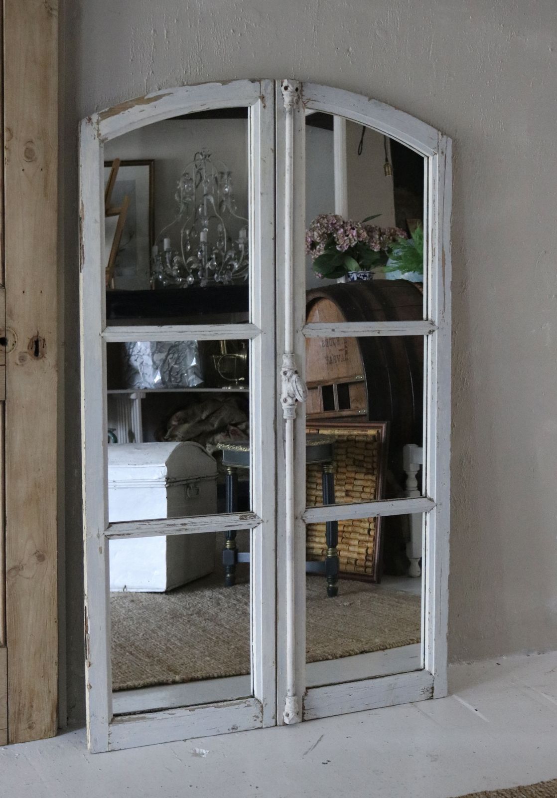 Arch Top Antique French Mirror Doors