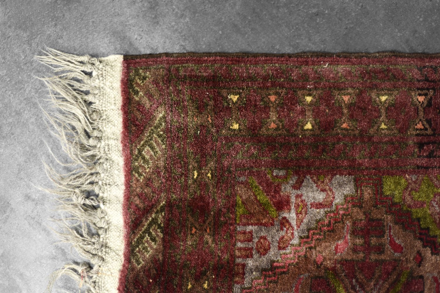 Vintage Hand Woven Oriental Turkmen Ersari Rug, 1950s photo for sale