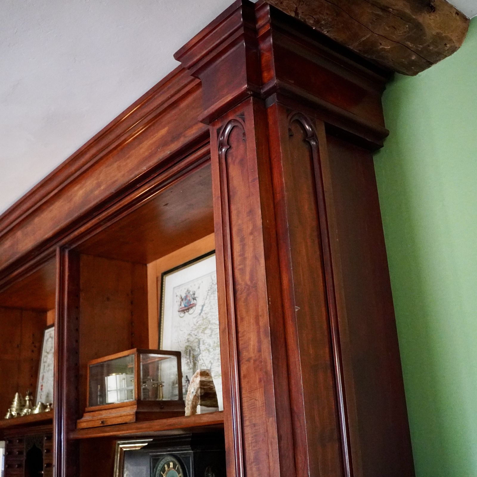 Gothic Revival Mahogany Library Bookcase photo vinterior