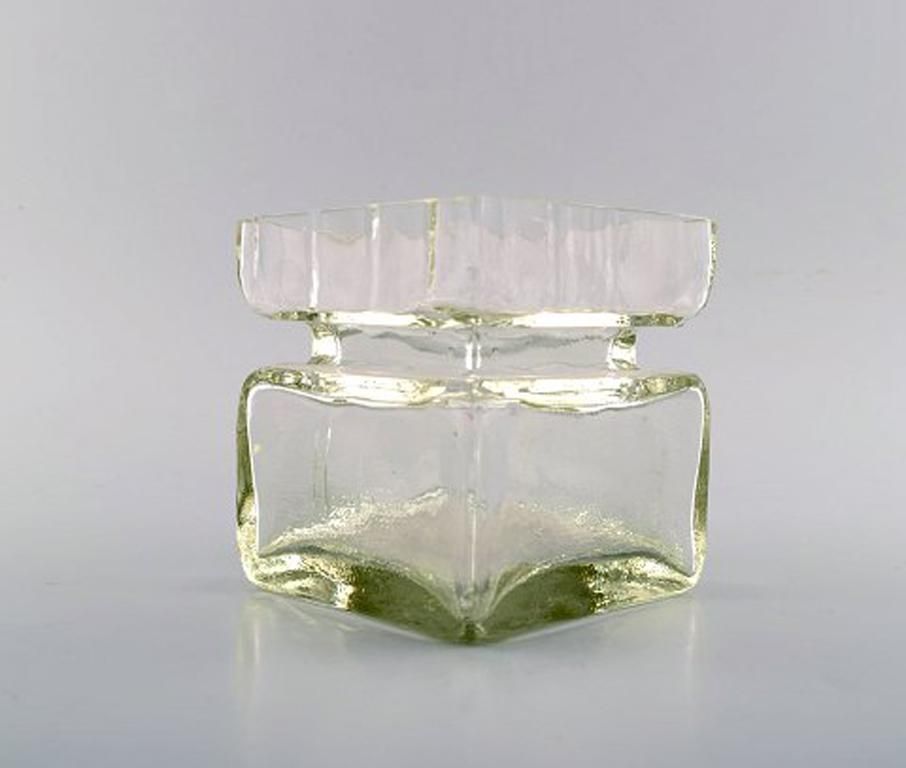 Helena Tynell For Riihimäen Lasi Oy. 3 Vases In Mouth Blown Art Glass photo for sale