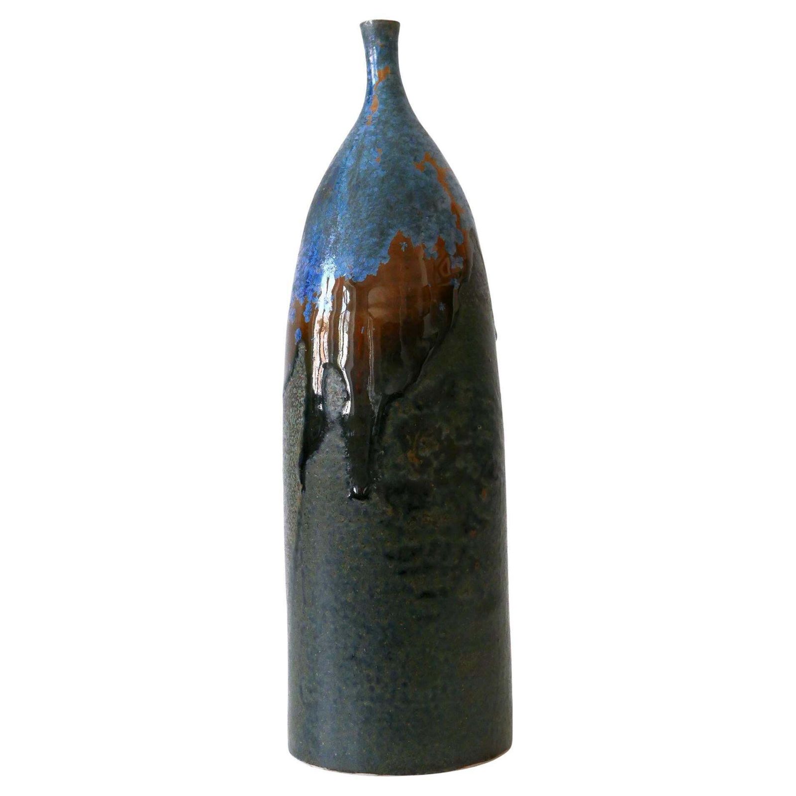 Vintage Studio Pottery Ceramic Vase No 03 By Ilse Ludwig Korbel Germany 1976