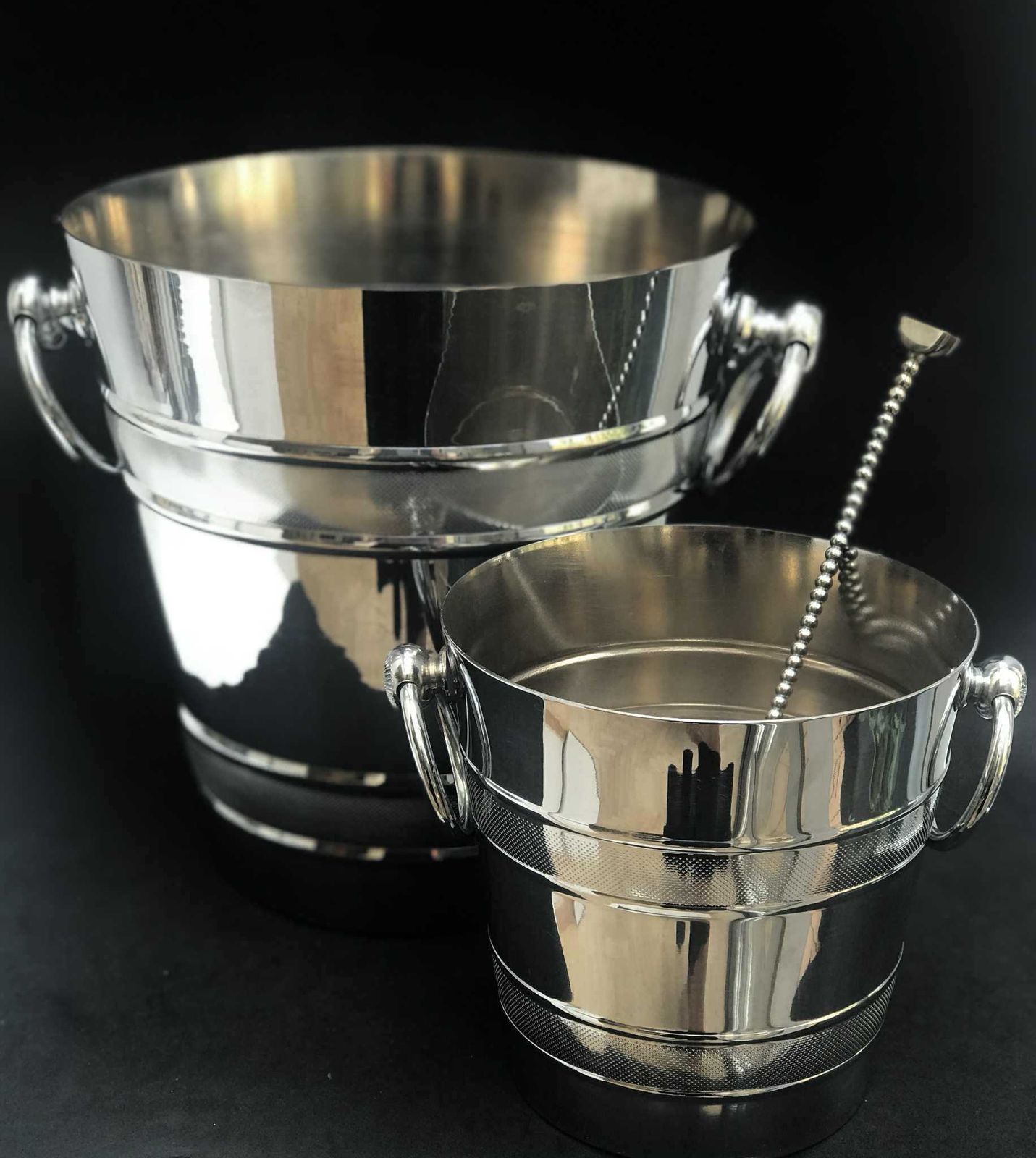 Champagne Bucket And Ice Bucket Letang Remy France Vintage Bottle Bucket Ice Bucket Two Handles Man Cave Gift Stainless Steel Wine Cooler