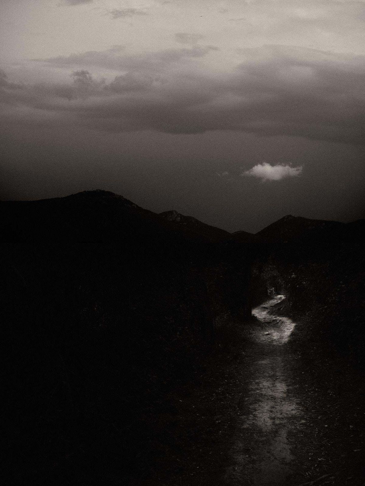 Jaume Llorens Gaia 90   Black And White Diptych View Of Clouds And Skyscape Above Valley