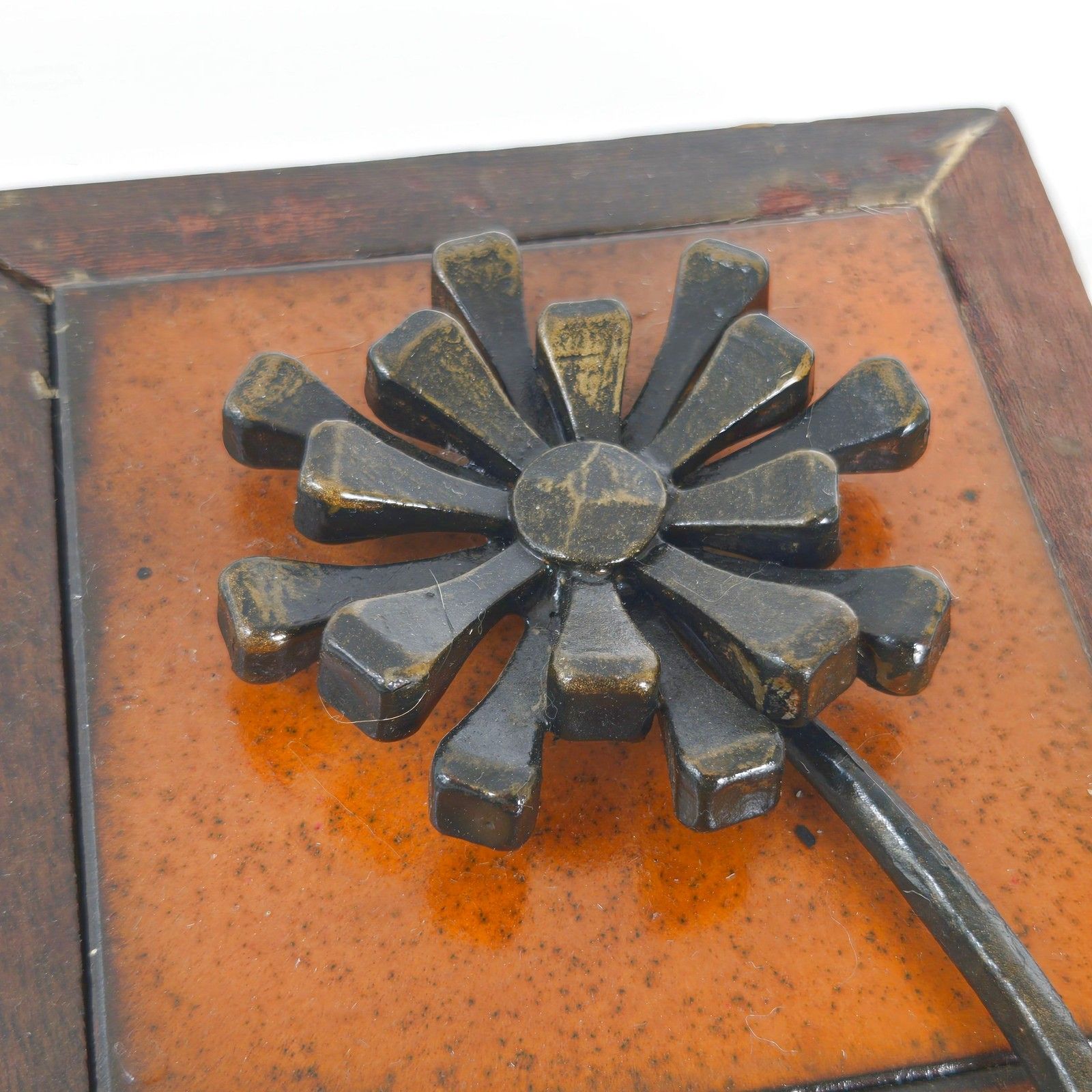 Vintage 1970s Pop Ceramic Wood & Metal Retro Wall Decor 70s photo Art