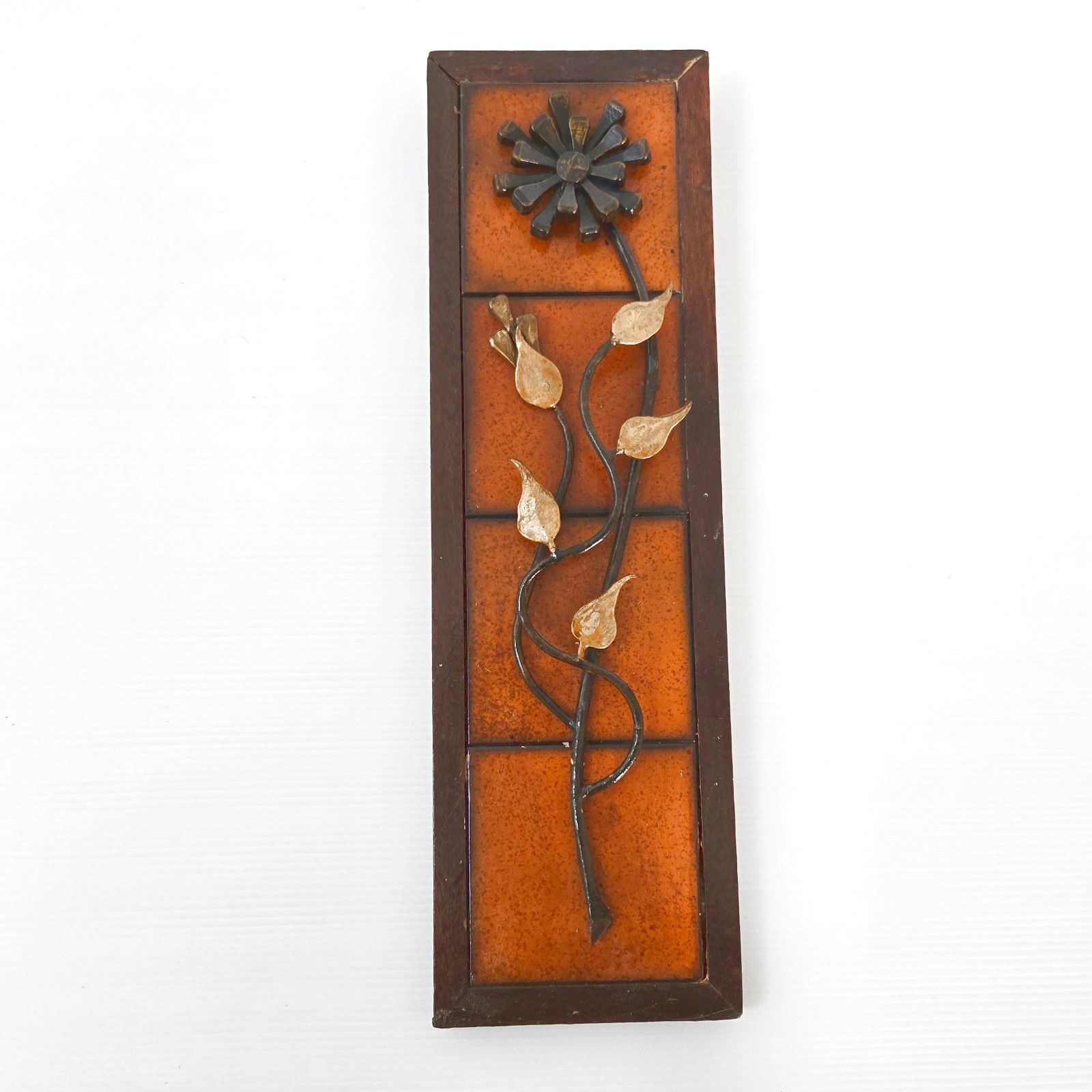 Art Vintage 1970s Pop Ceramic Wood & Metal Retro Wall Decor 70s photo