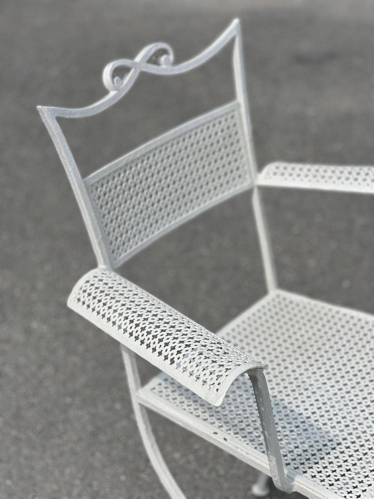 Garden Set Attributed To Maison Jansen In Wrought Iron 1960 photo buy