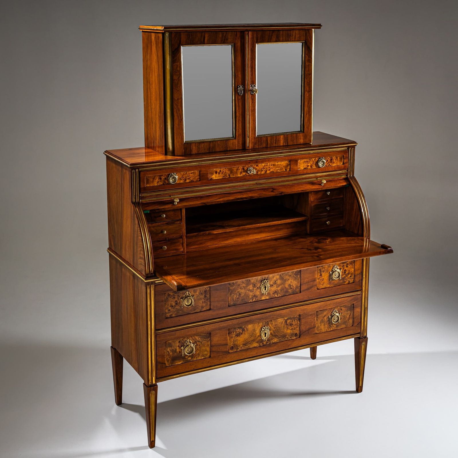 Neoklassiek Rolluikbureau Met Secretaire, Frankrijk, Eind 18e Eeuw