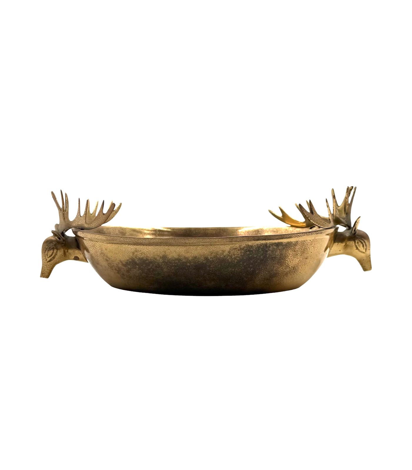 Mid Century Modern Brass Deers Centerpiece / Bowl, France 1970s