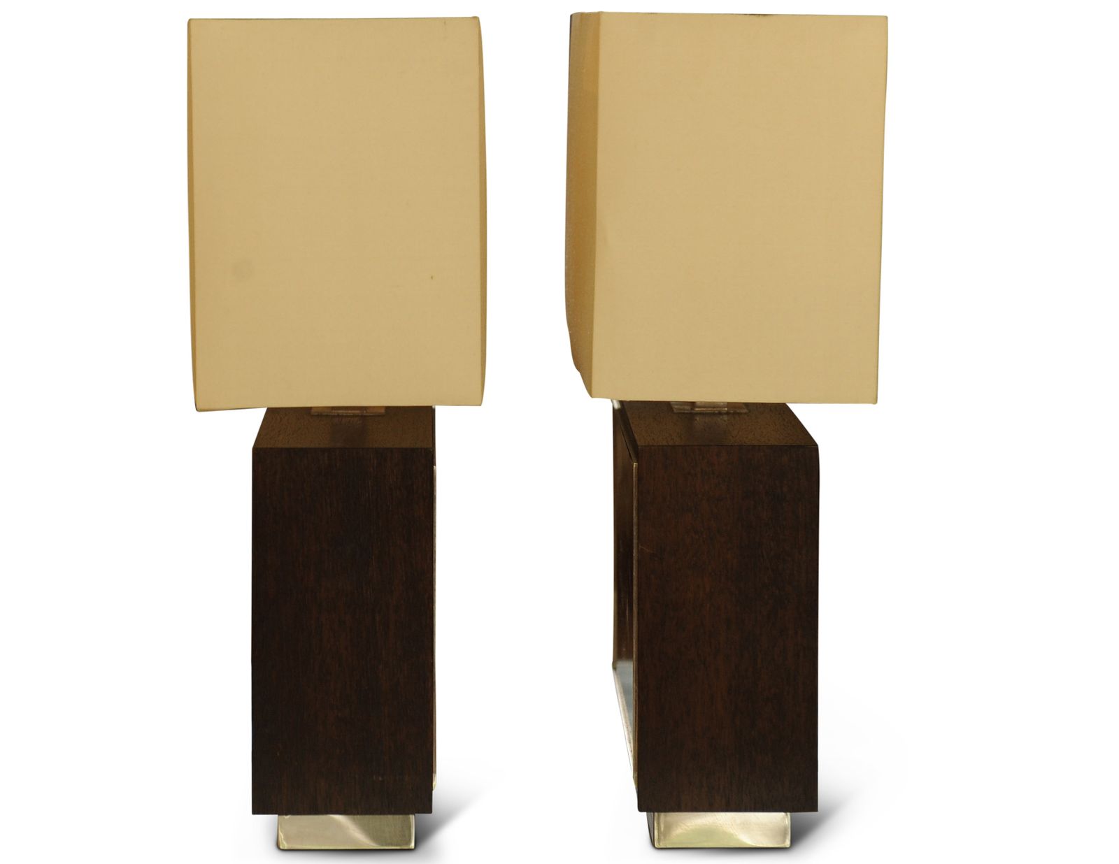 An Elegant Matching Set Of Two Chelsea Sun Burst Side Table Lamps With Chrome Stems & Shades By Viscount David Linley. photo Lighting
