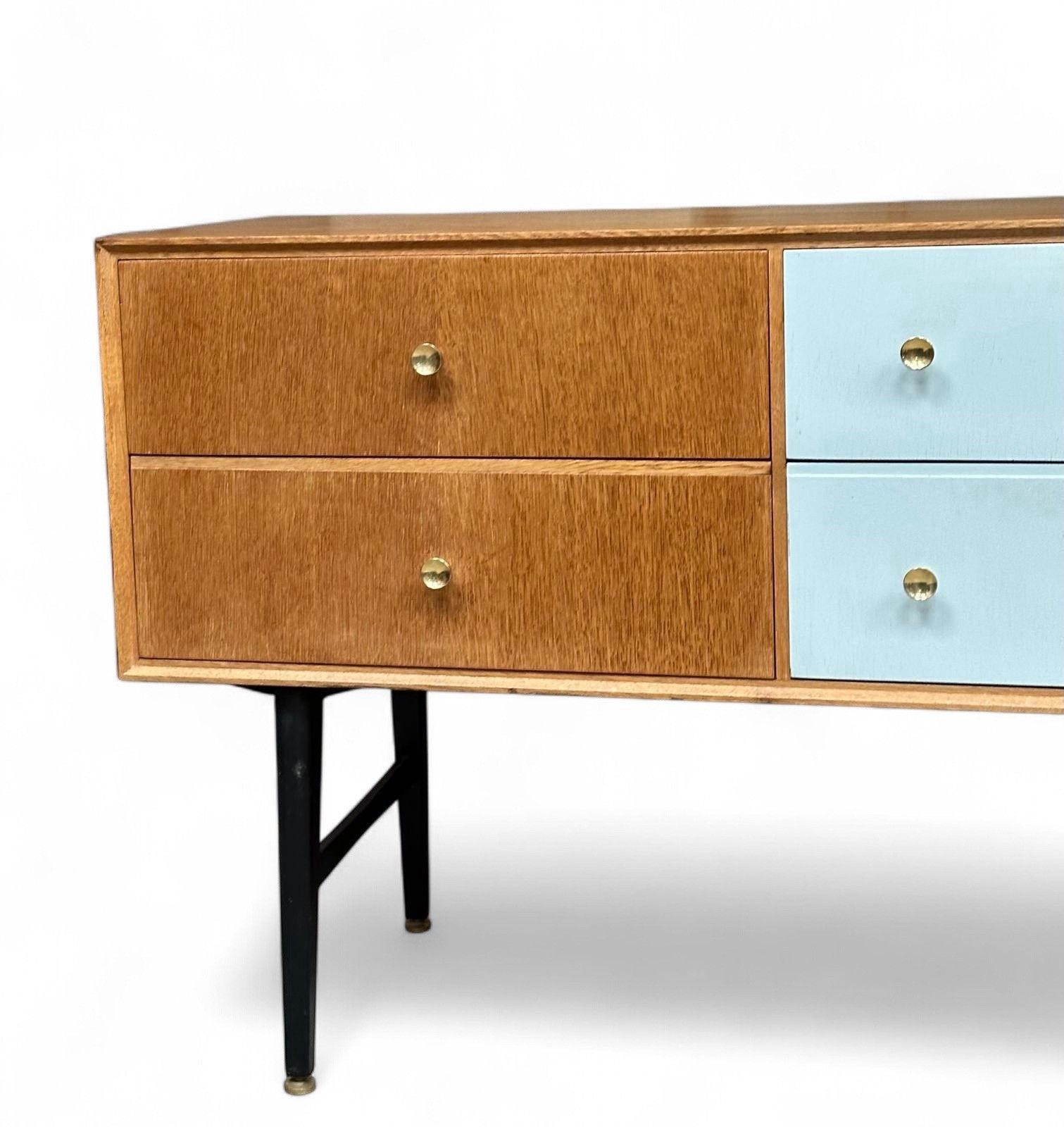 Meredew Oak Sideboard Chest Of Drawers Mid Century Retro C1960s photo vintage