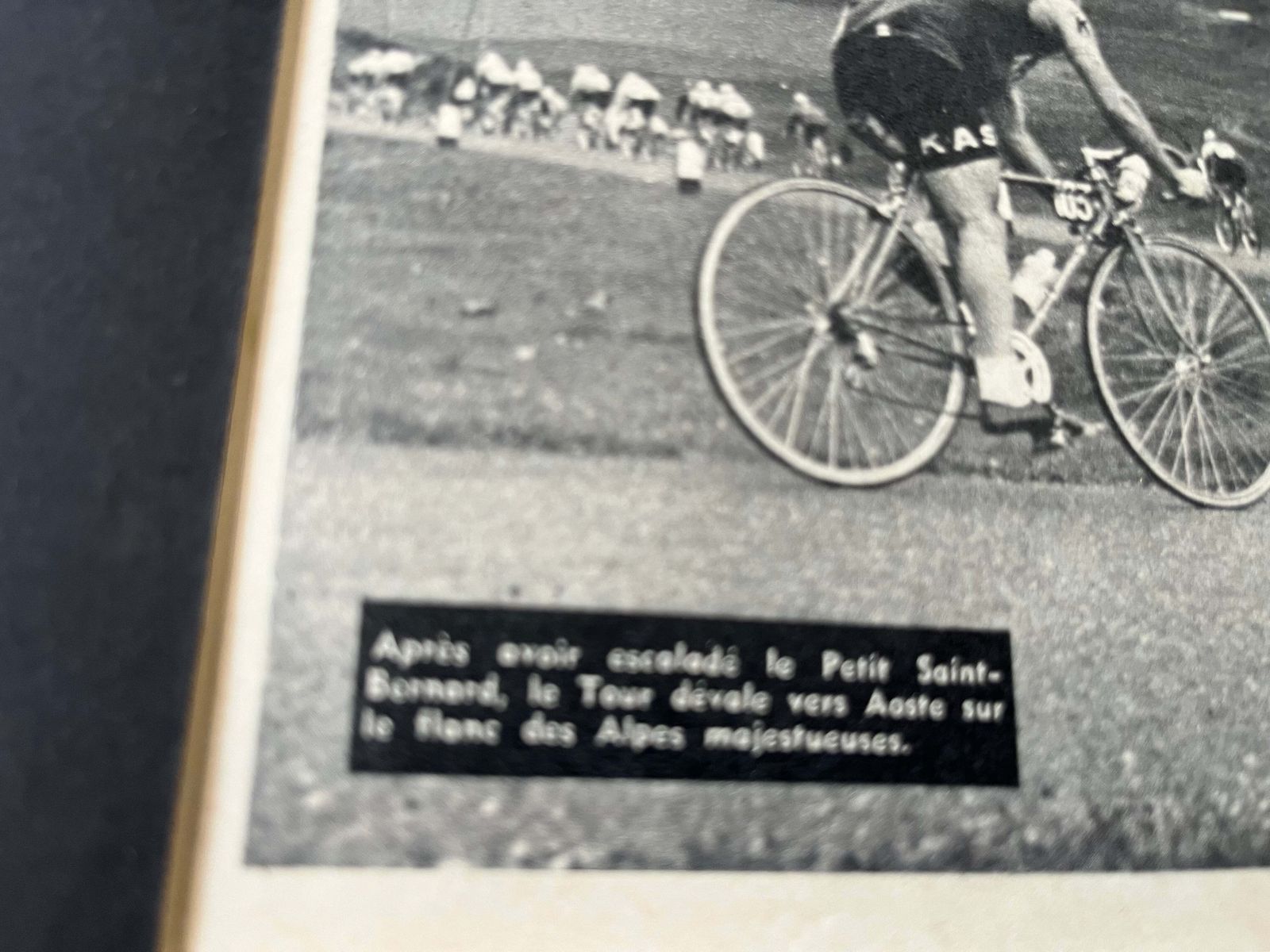 Tour De France Col St Bernard Vintage Cycling Print C1965 photo for sale