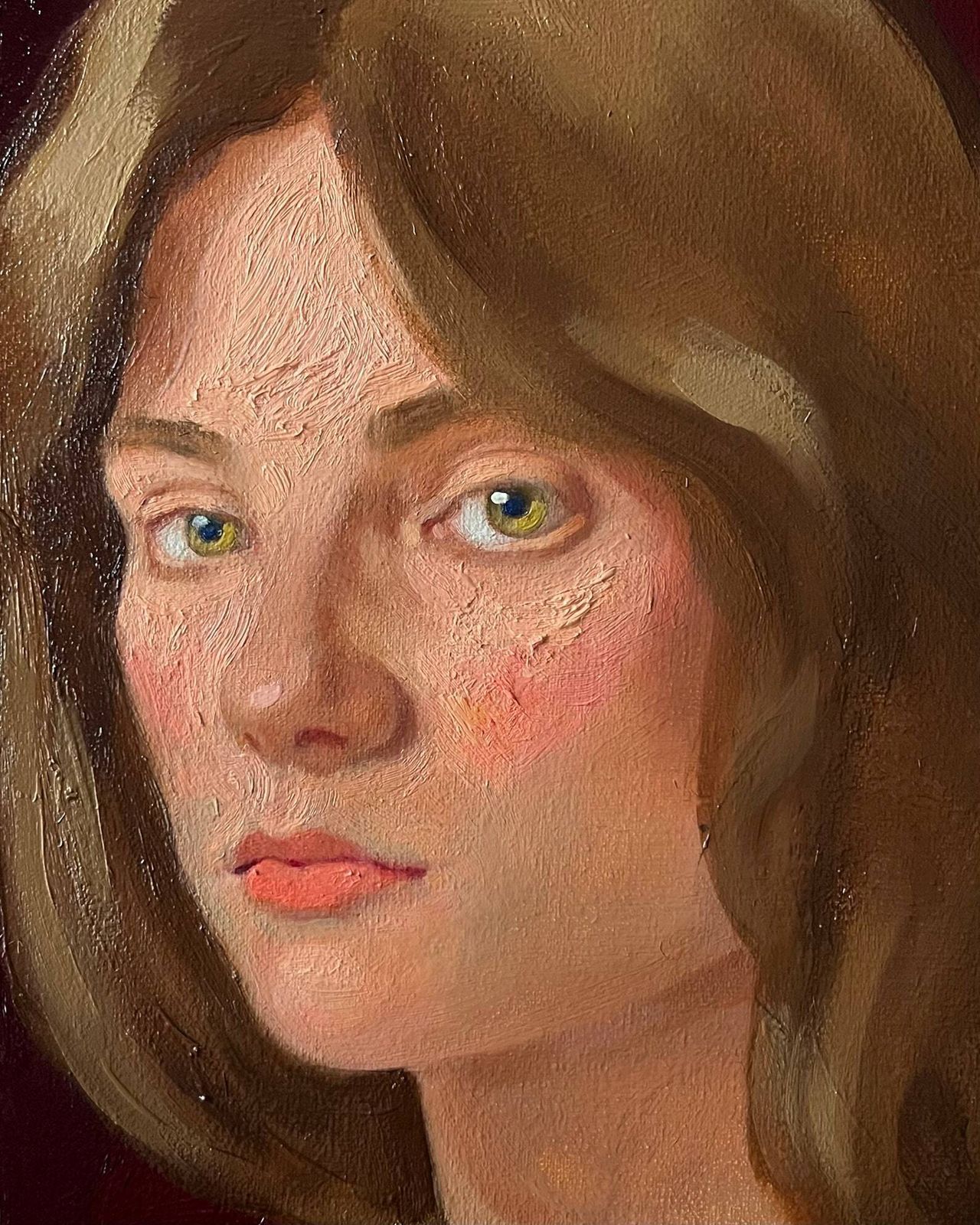 Original Woman Portrait Oil Painting photo for sale