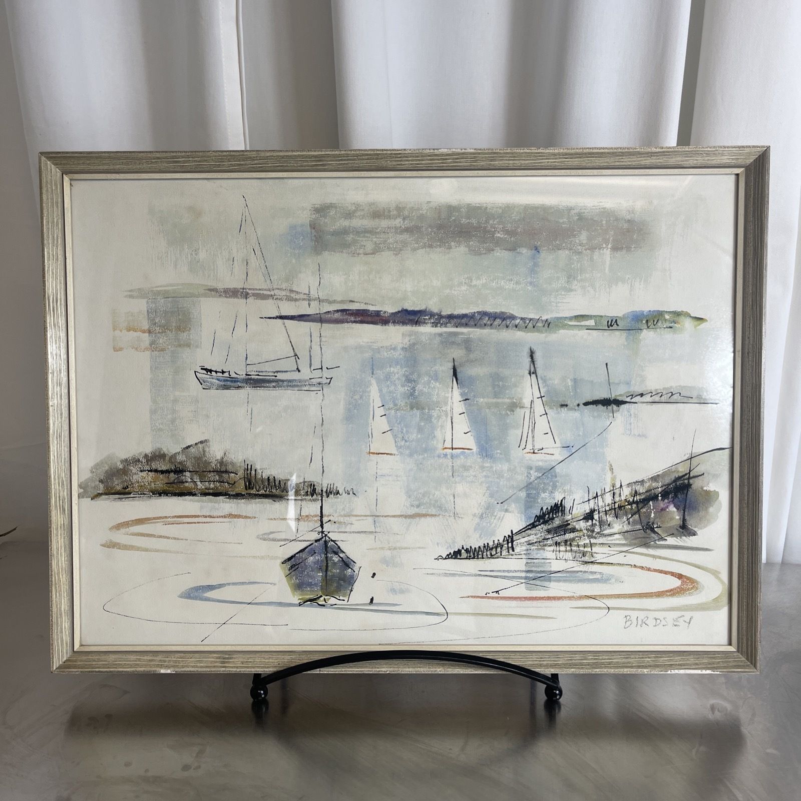 Alfred Birdsey Original Watercolour Painting Bermuda Harbour