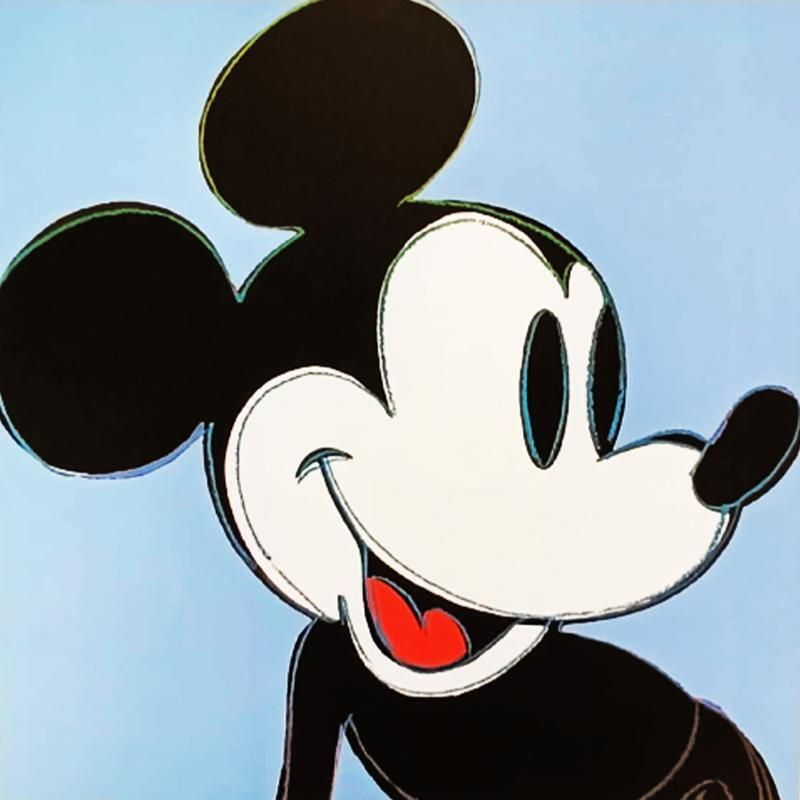 1980s Andy Warhol "Mickey Mouse"   Limited Edition Lithograph. Leo Castelli   New York   Numbered In Pencil. photo furniture