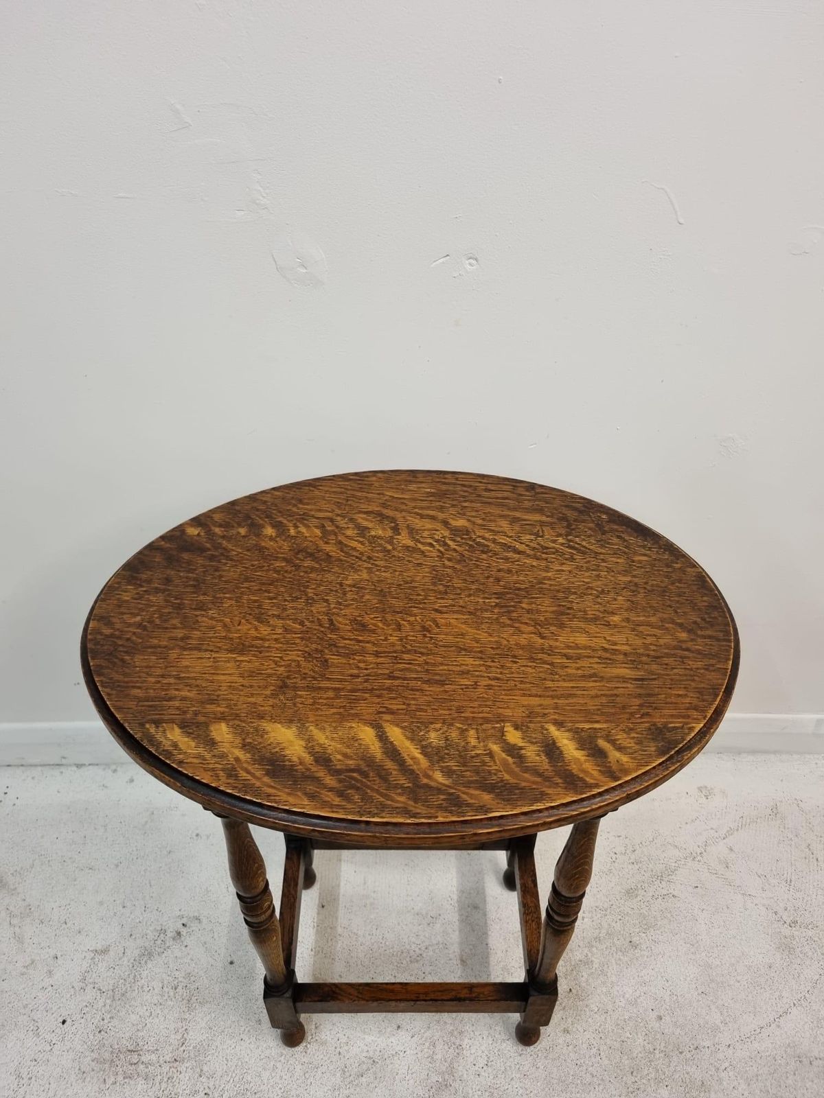 Antique Oak Side Occasional Oval Hall Table / C1900 / Free Delivery photo vinterior