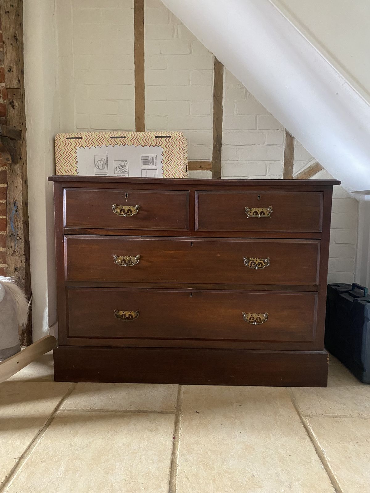 Antique 19th Century Mahogany Chest Of Drawers