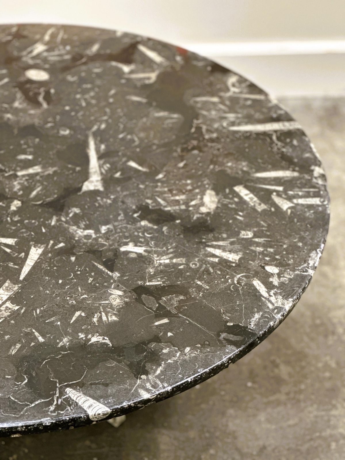 Fossil Stone Coffee Table On Plexiglass Cross Base, In The Style Of Heinz Lilienthal, 1970s photo Furniture