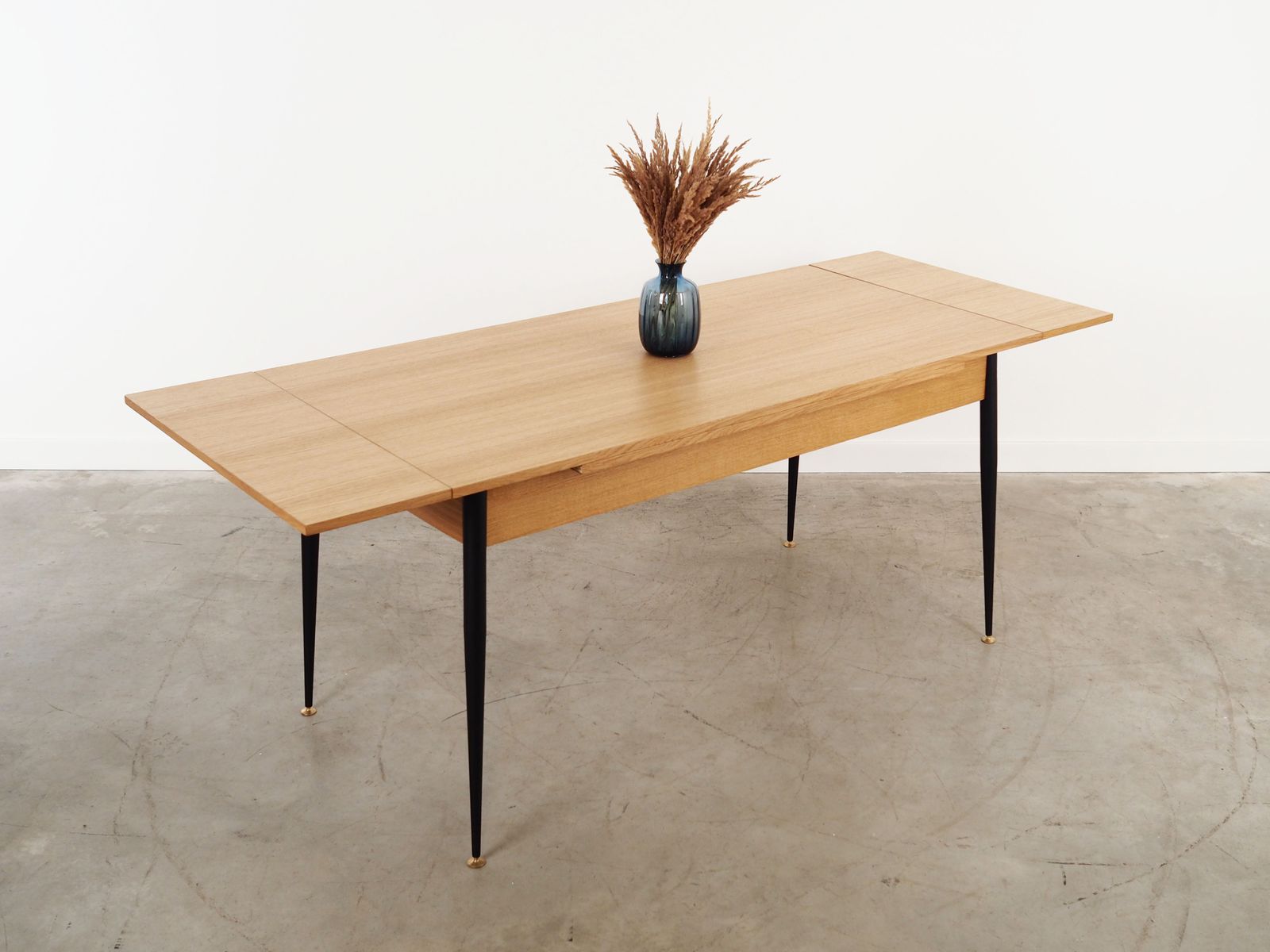 Oak Folding Table, Italian Design, 1980s, Manufacture: Italy photo Furniture