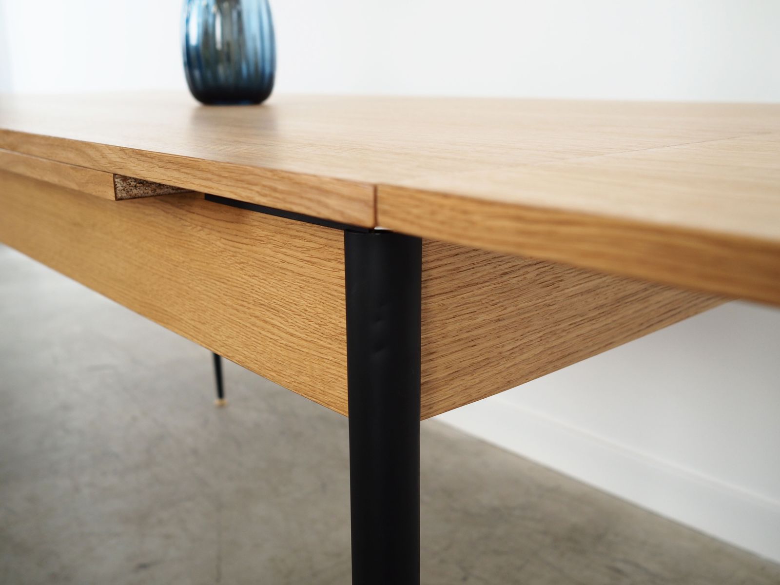 Oak Folding Table, Italian Design, 1980s, Manufacture: Italy photo vintage