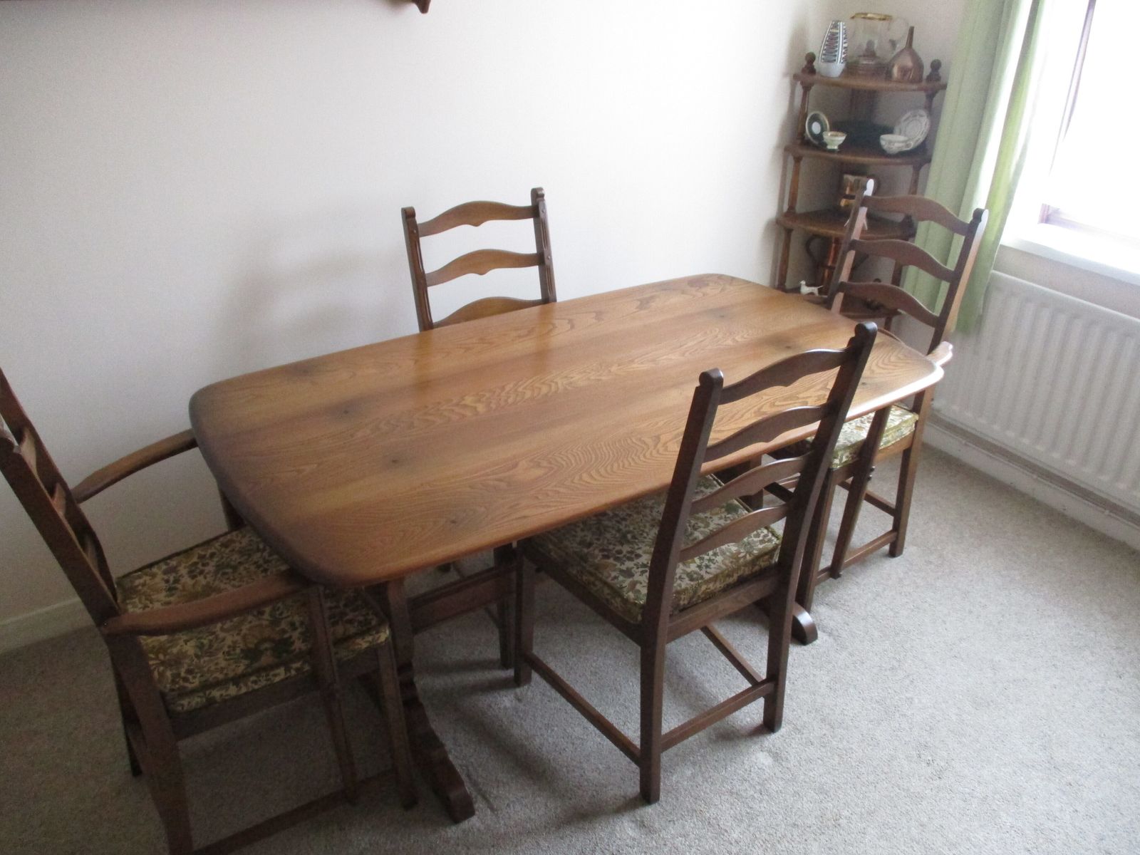 Ercol Refectory Dining Table And Four Dining Chairs (All Golden Dawn) photo 450.0