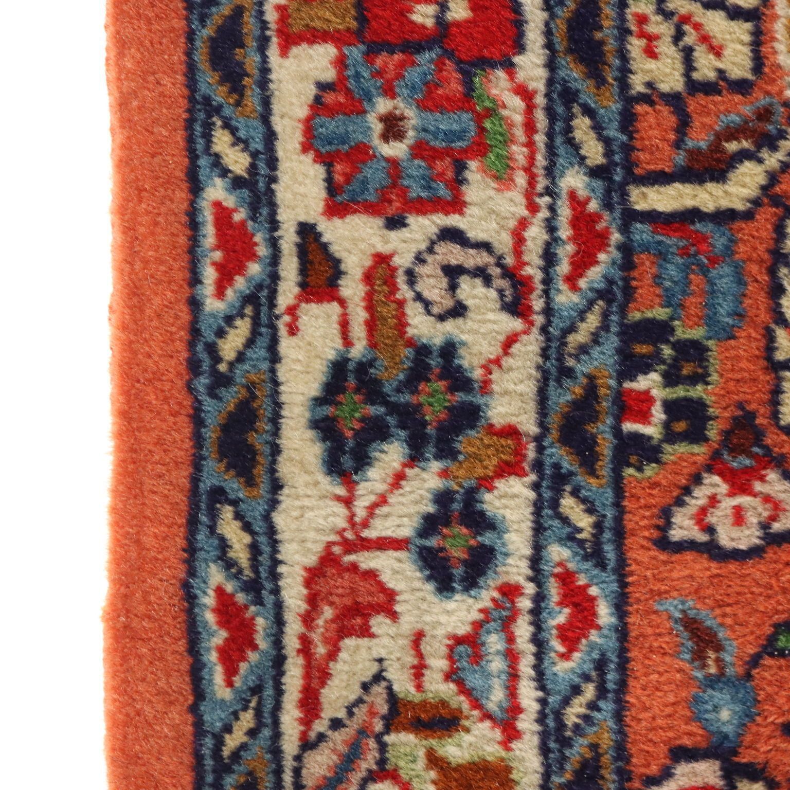Antique Asian Carpet Wool Cotton Heavy Knot 115 X 25 In photo vinterior