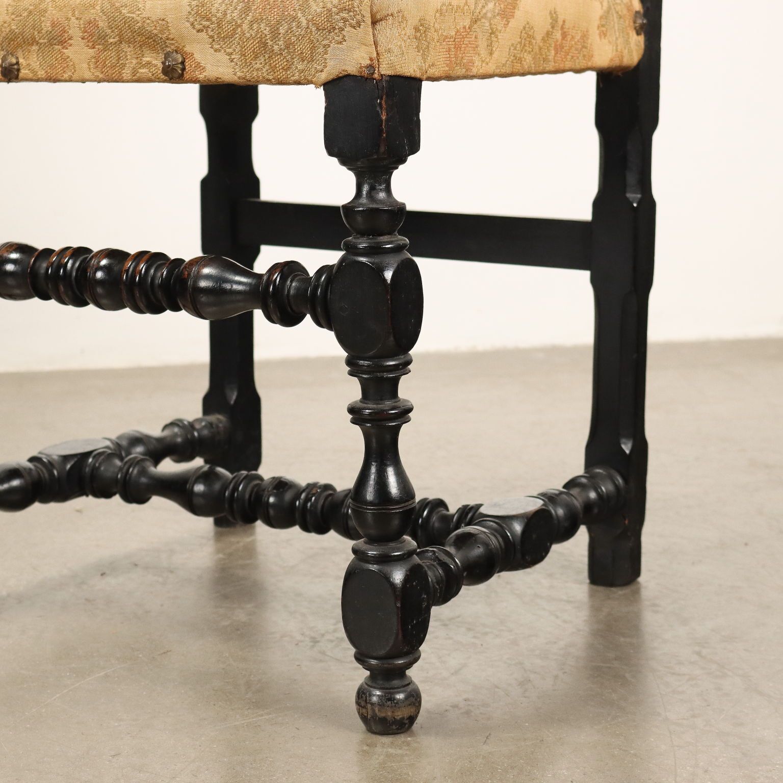 Baroque Chairs Ebony Painted Walnut Italy XVIII Century photo buy