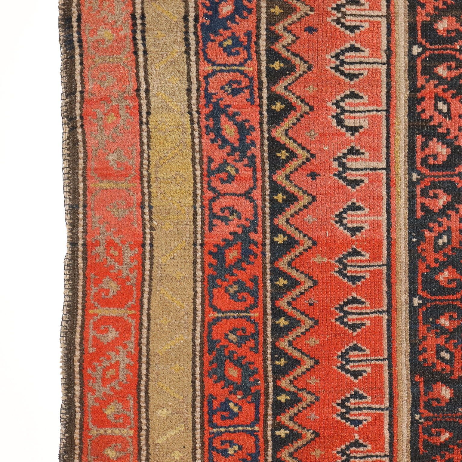 Antique Asian Carpet Cotton Wool Thin Knot 165 X 43 In photo buy