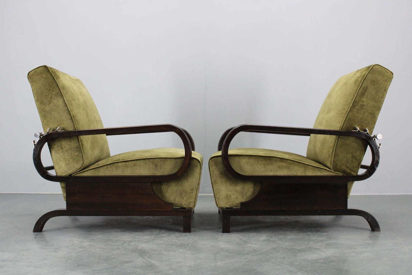 4485.0 1930s Rare Restored Adjustable Art Deco Armchairs, Czechoslovakia photo