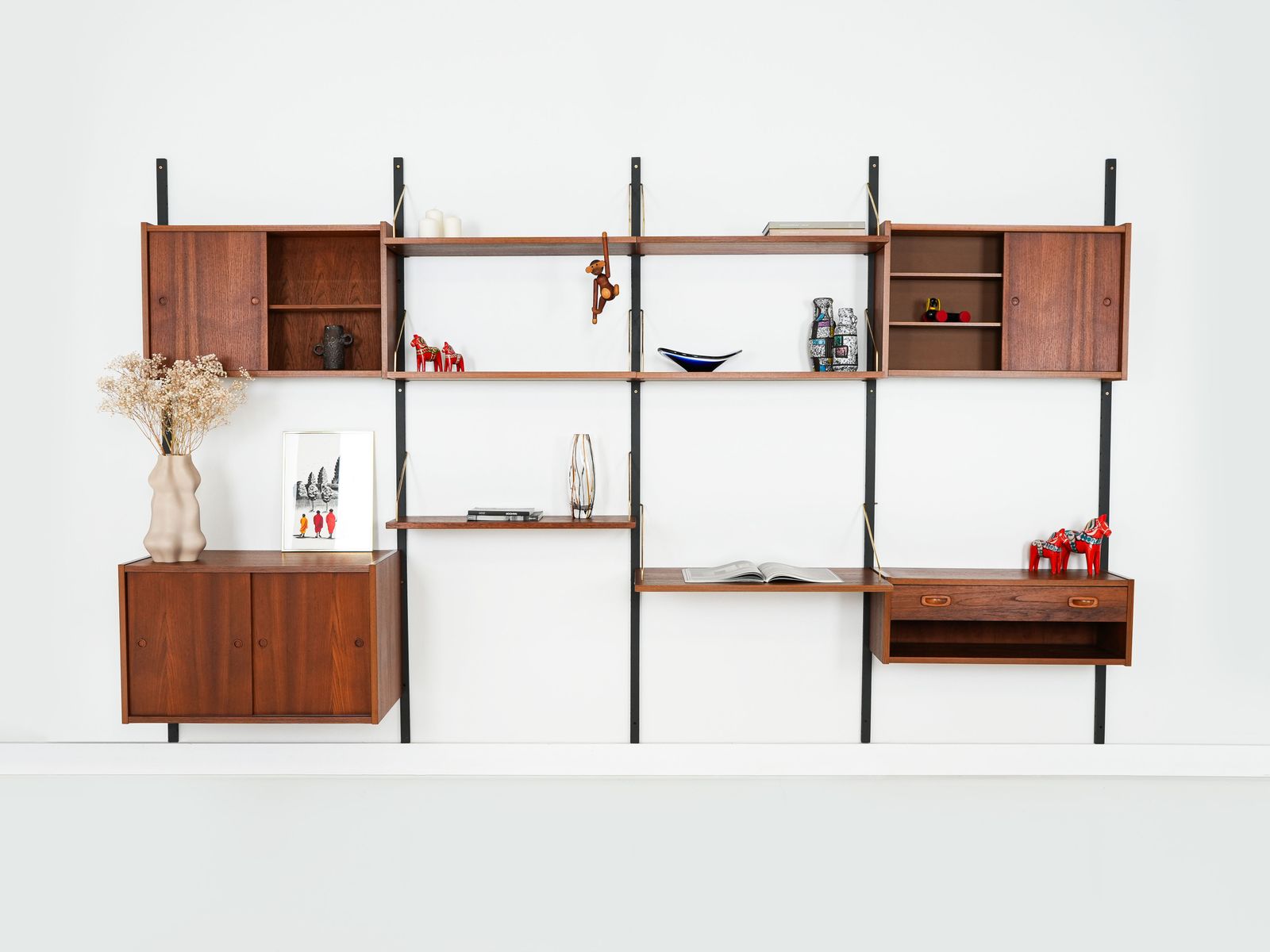 Teak System Bookcase Ps System, Danish Design, 1960s, Production: Randers Møbelfabrik photo for sale