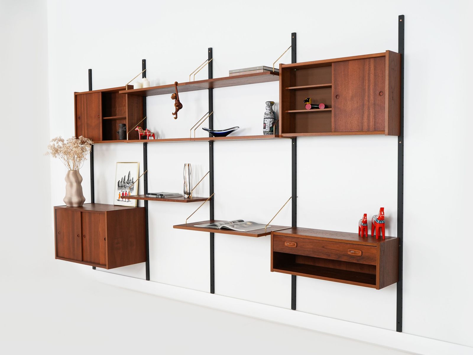 Teak System Bookcase Ps System, Danish Design, 1960s, Production: Randers Møbelfabrik photo Furniture