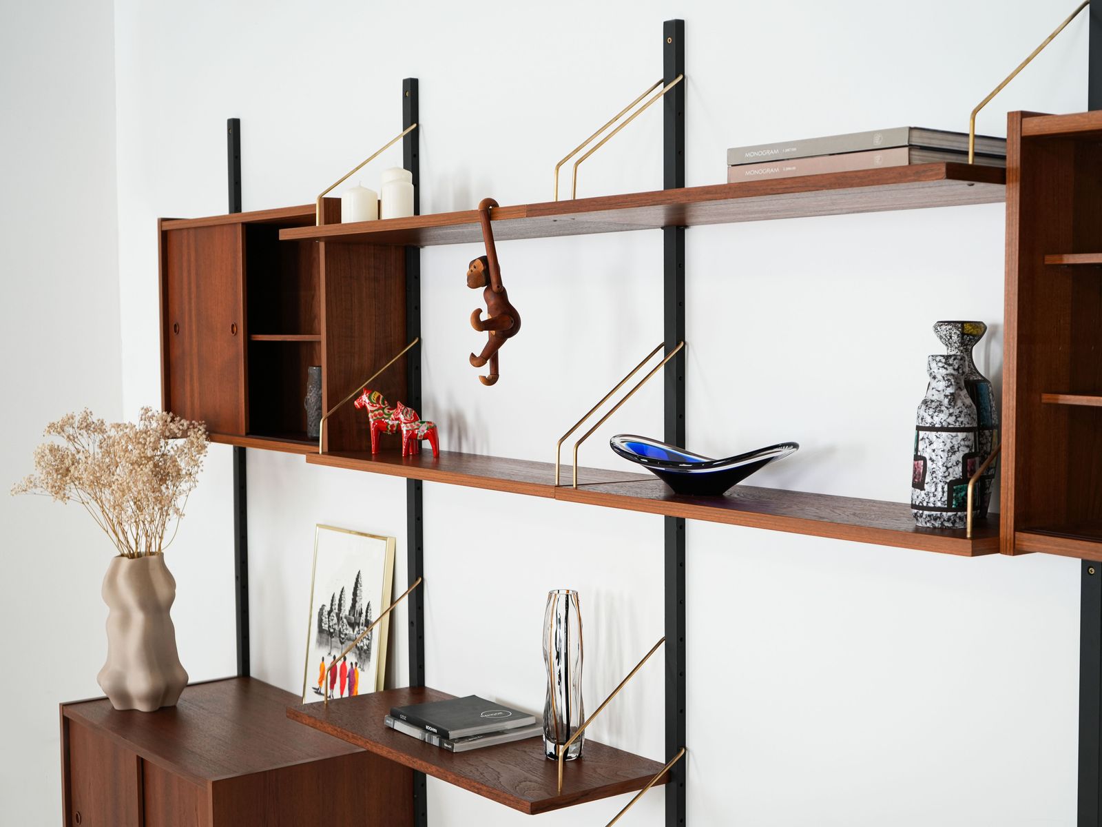 Teak System Bookcase Ps System, Danish Design, 1960s, Production: Randers Møbelfabrik photo vintage