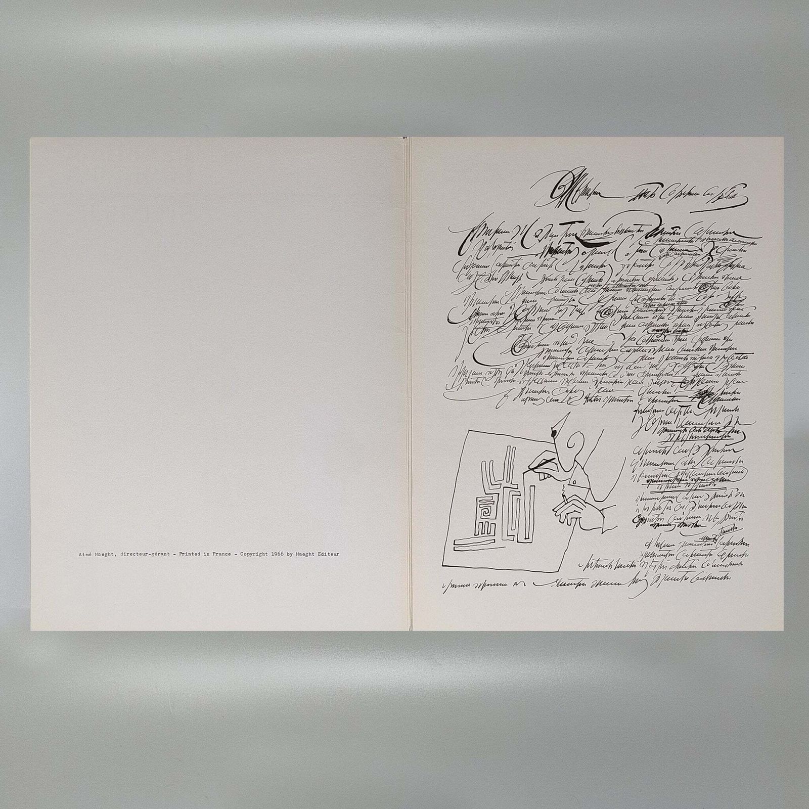 Saul Steinberg "Behind The Mirror" No. 157 With Fourteen Lithographs By Maeght Editeur. photo for sale
