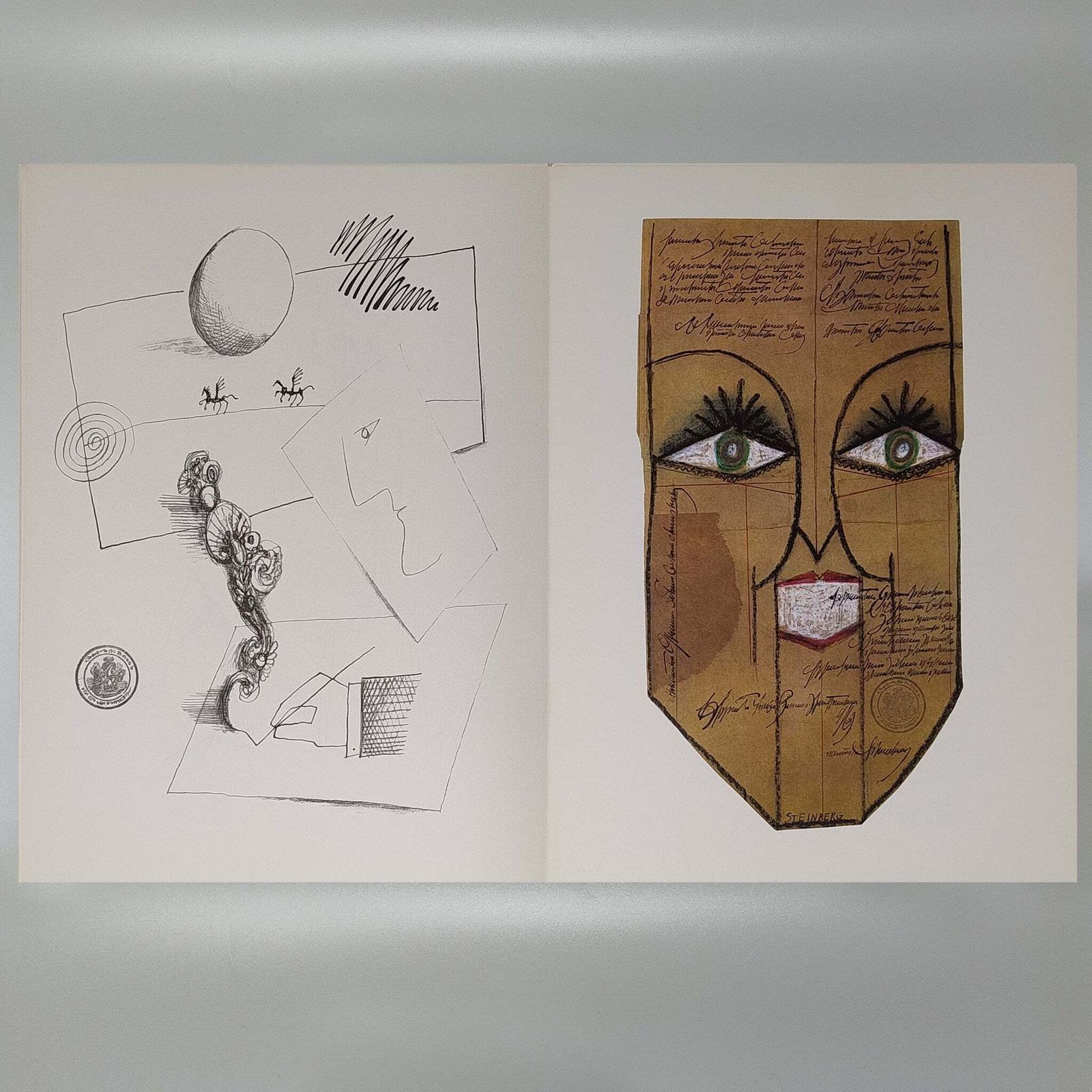8566.0 Saul Steinberg "Behind The Mirror" No. 157 With Fourteen Lithographs By Maeght Editeur. photo