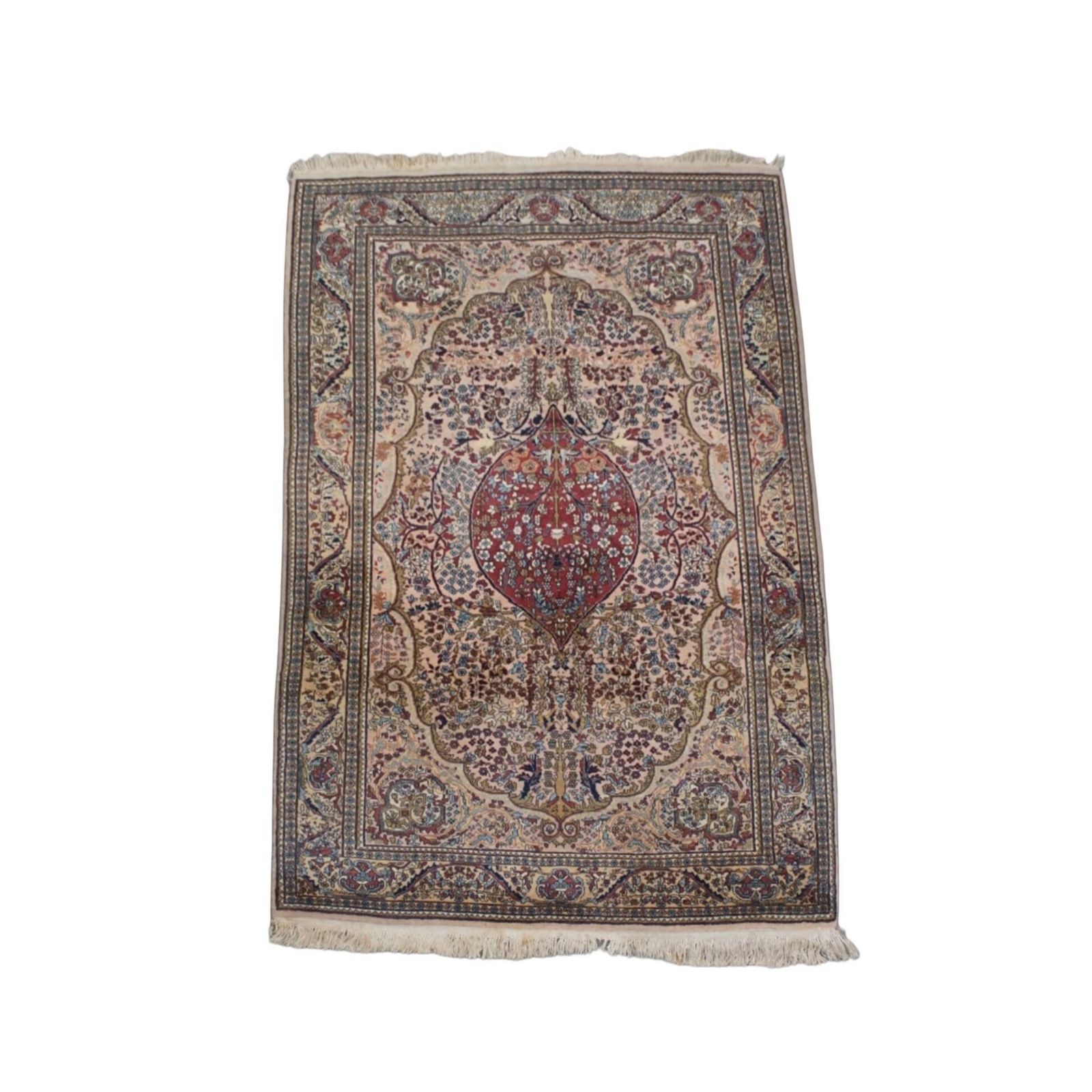 Beautiful Hand Knotted Oriental Rug With Refined Patterns And Beautiful Colors 232x139cm