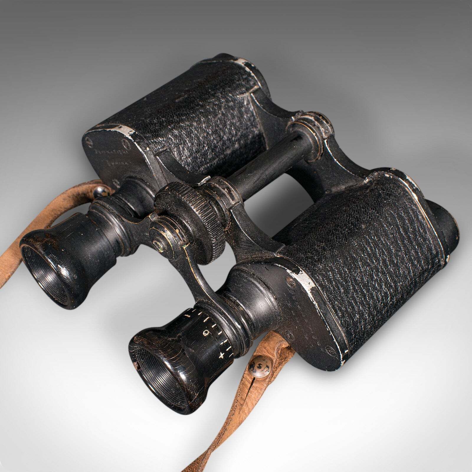 Vintage Pair Of Binoculars, Scottish, Racecourse Spotter's Glasses, Leather Case photo 710.0