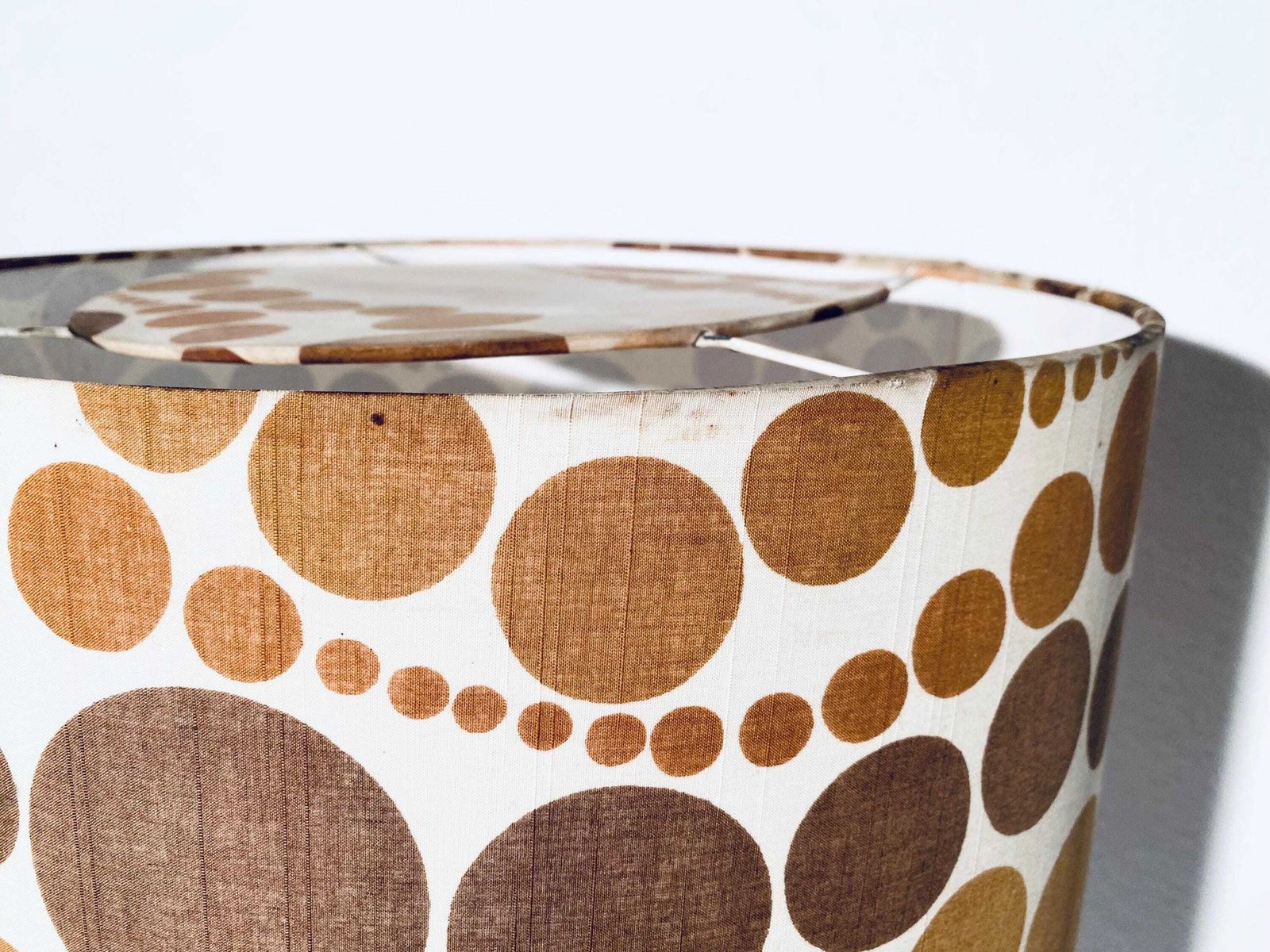 photo furniture Mid Century Xl Brown Ceramic Floor Lamp With Space Age Shade / Vintage Decor 60s 70s / Wgp