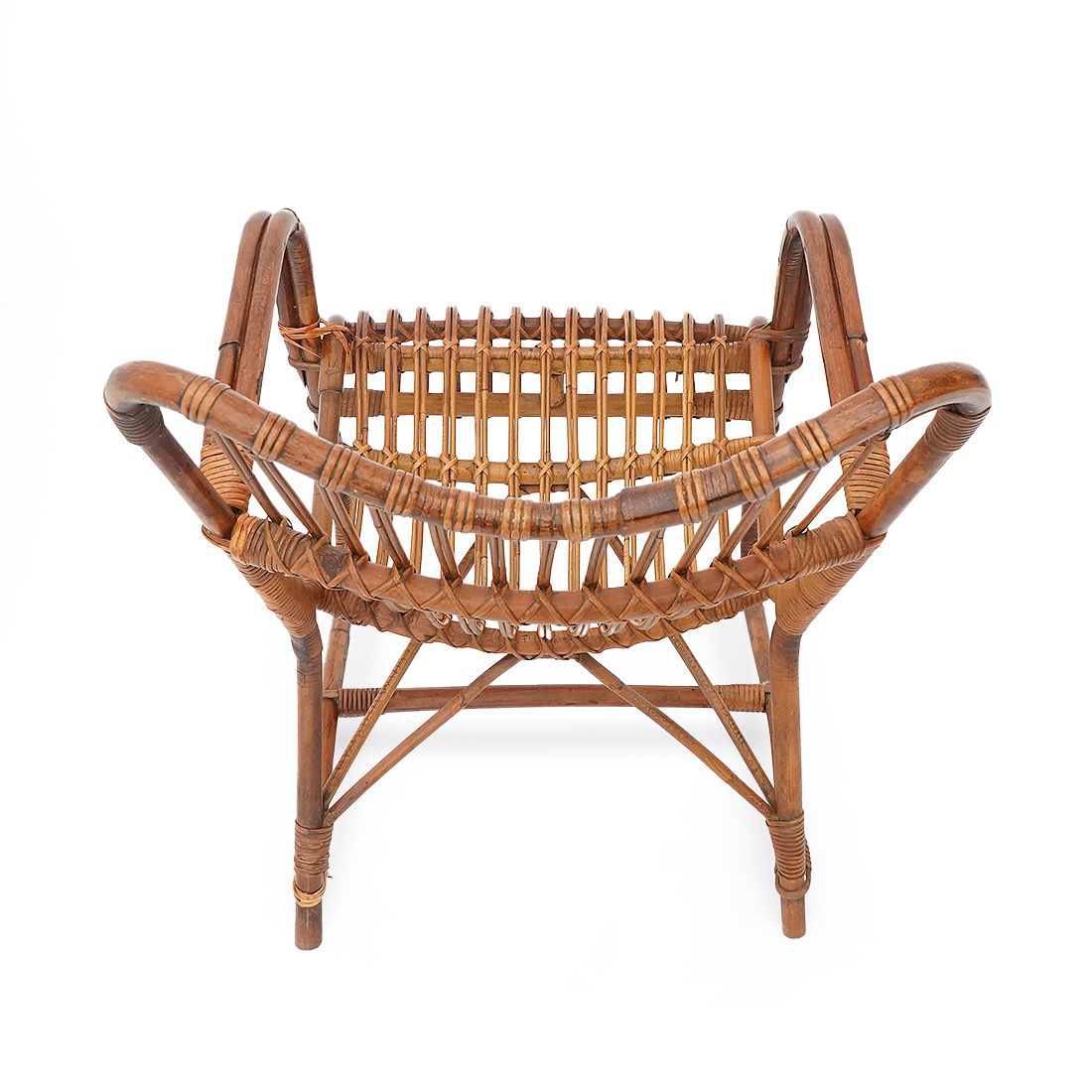 Armchair In Rattan, 1950s photo vintage