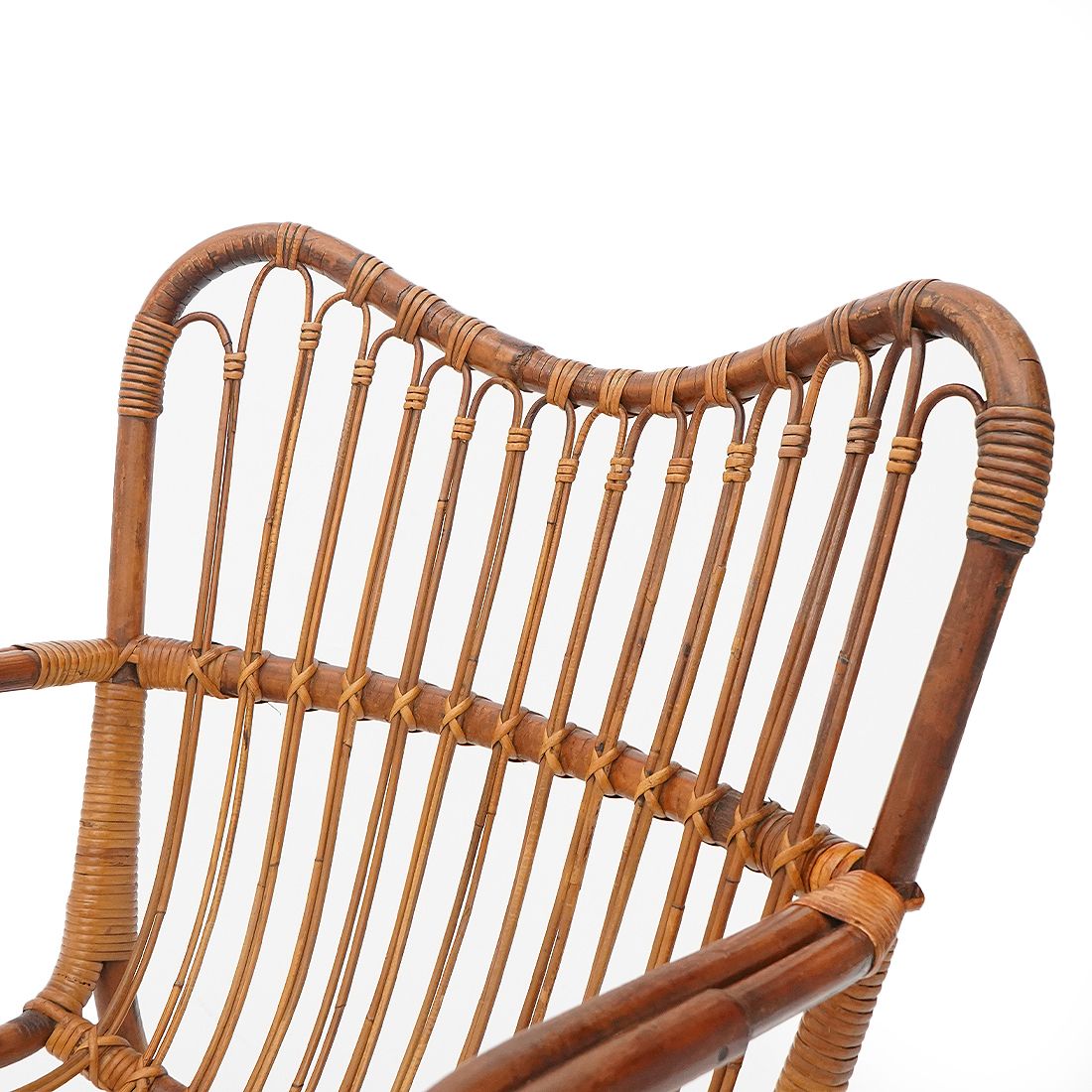 Furniture Armchair In Rattan, 1950s photo