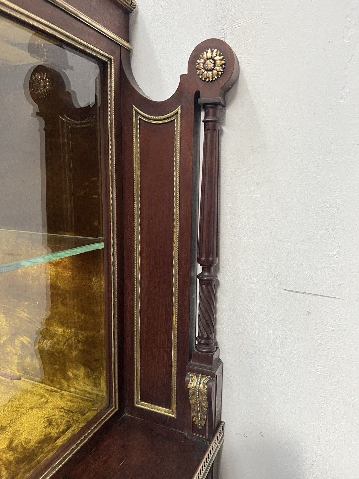 Napoleon III Mahogany And Chiseled Bronze Display Cabinet 19th Century photo vintage