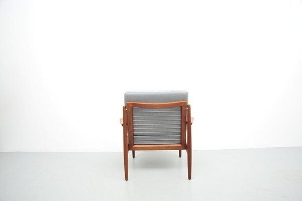Teak Lounge Chair In Grey By Glostrup, 1958 photo Furniture