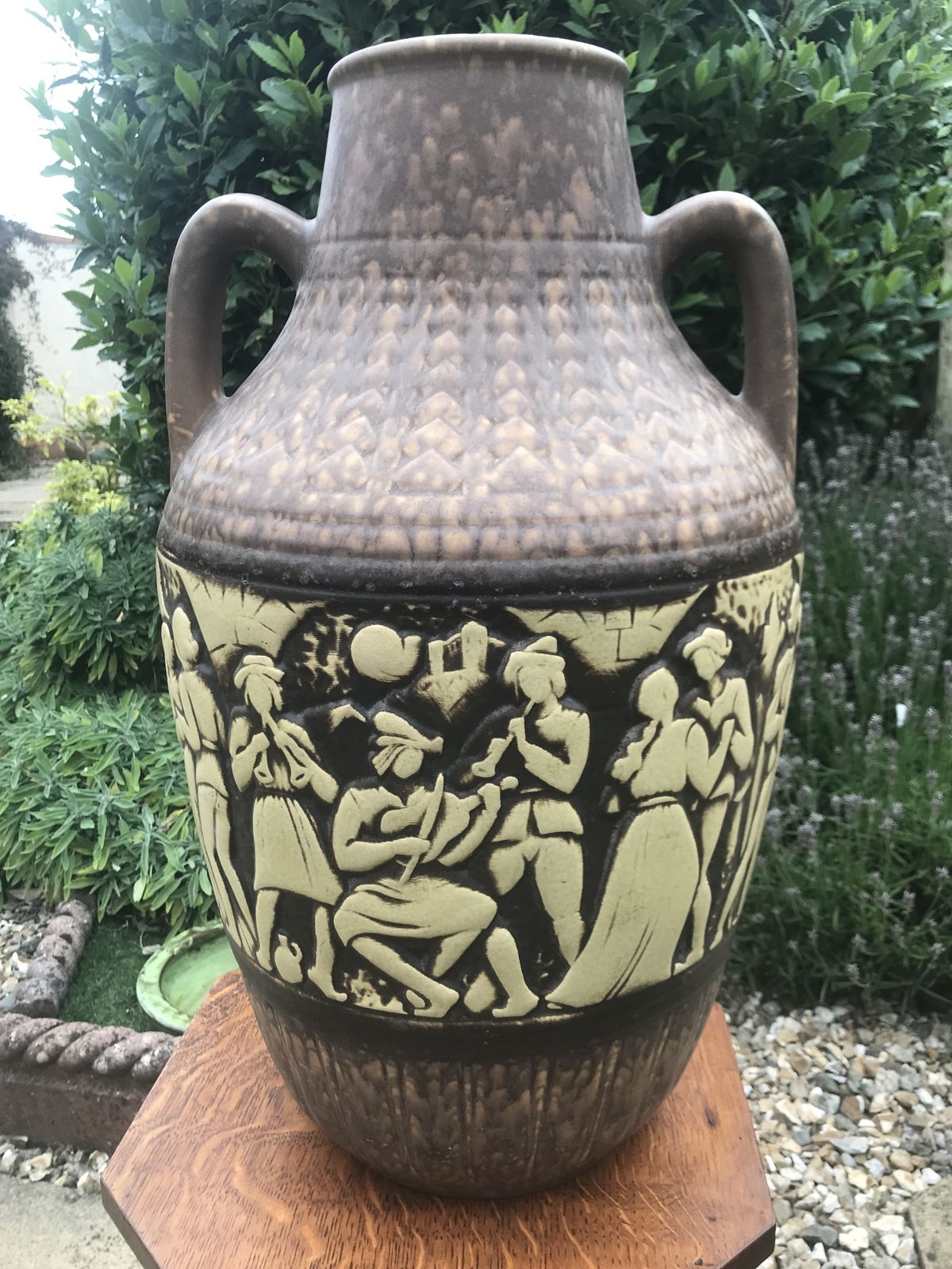 Large Vintage West Germany Fat Lava Ceramic Floor Vase photo furniture