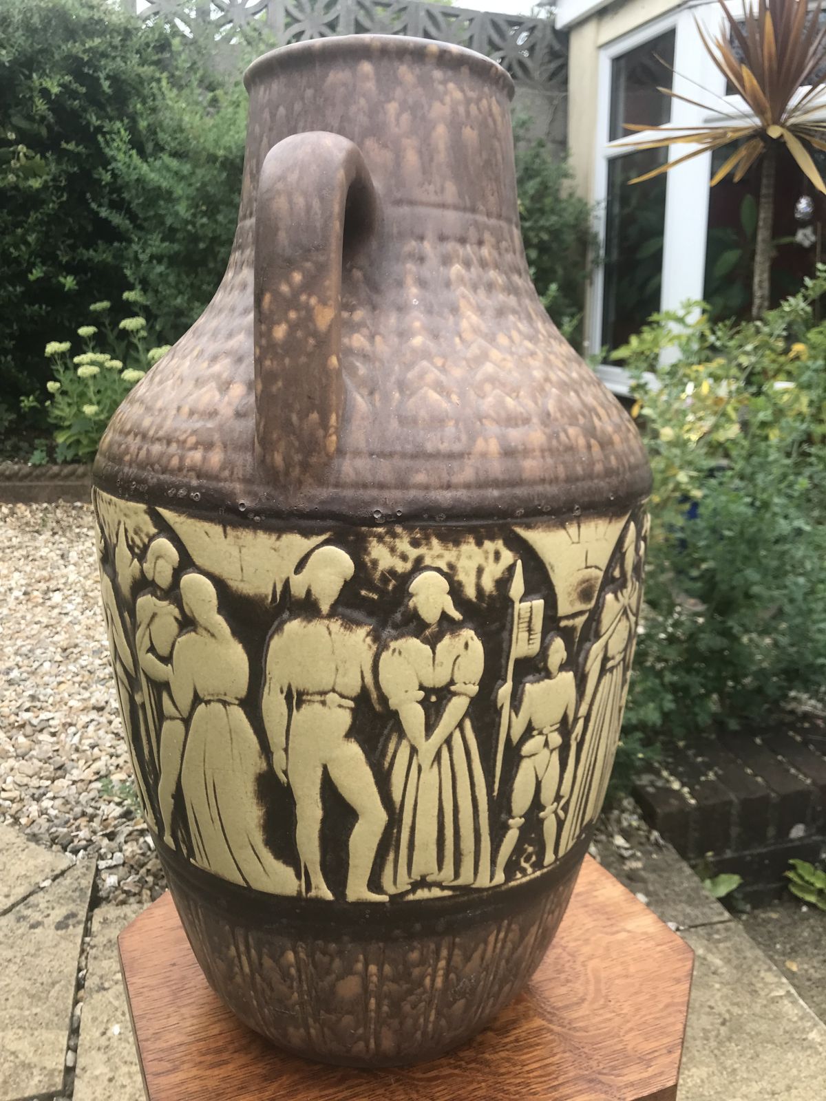 Large Vintage West Germany Fat Lava Ceramic Floor Vase photo Home Decor
